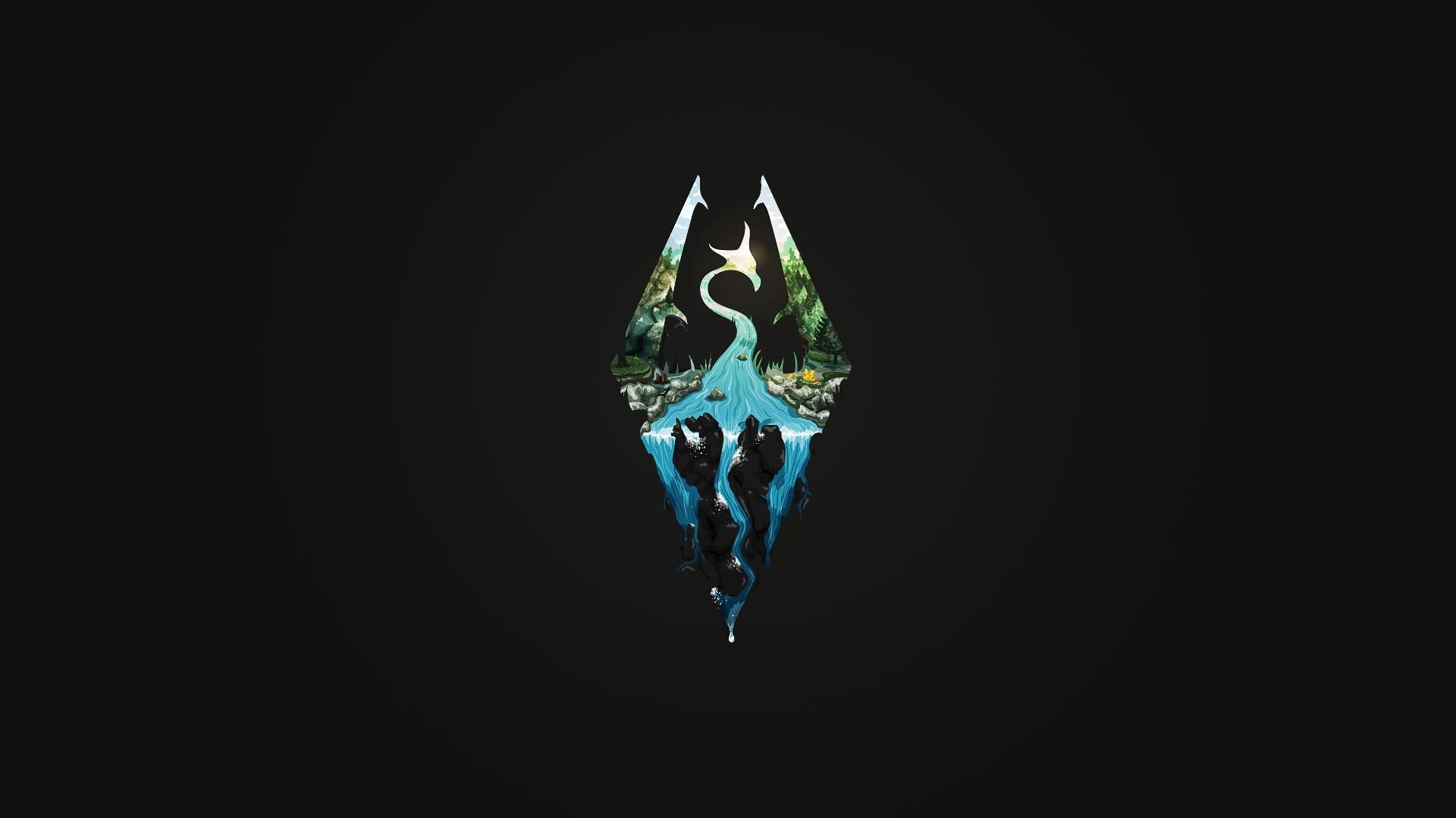 logo, The Elder Scrolls V: Skyrim, Video Games, Minimalism Wallpapers HD /  Desktop and Mobile Backgrounds