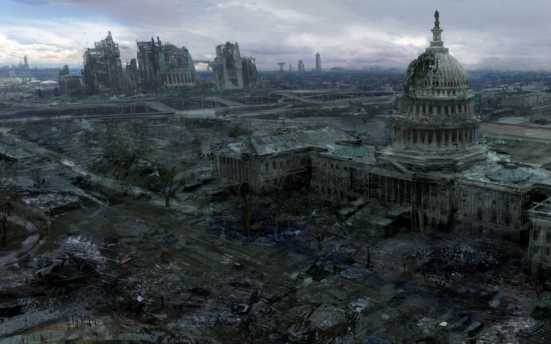 Video Games Ruins Post apocalyptic Artwork Fallout 3 Wallpaper At 3d Wallpapers