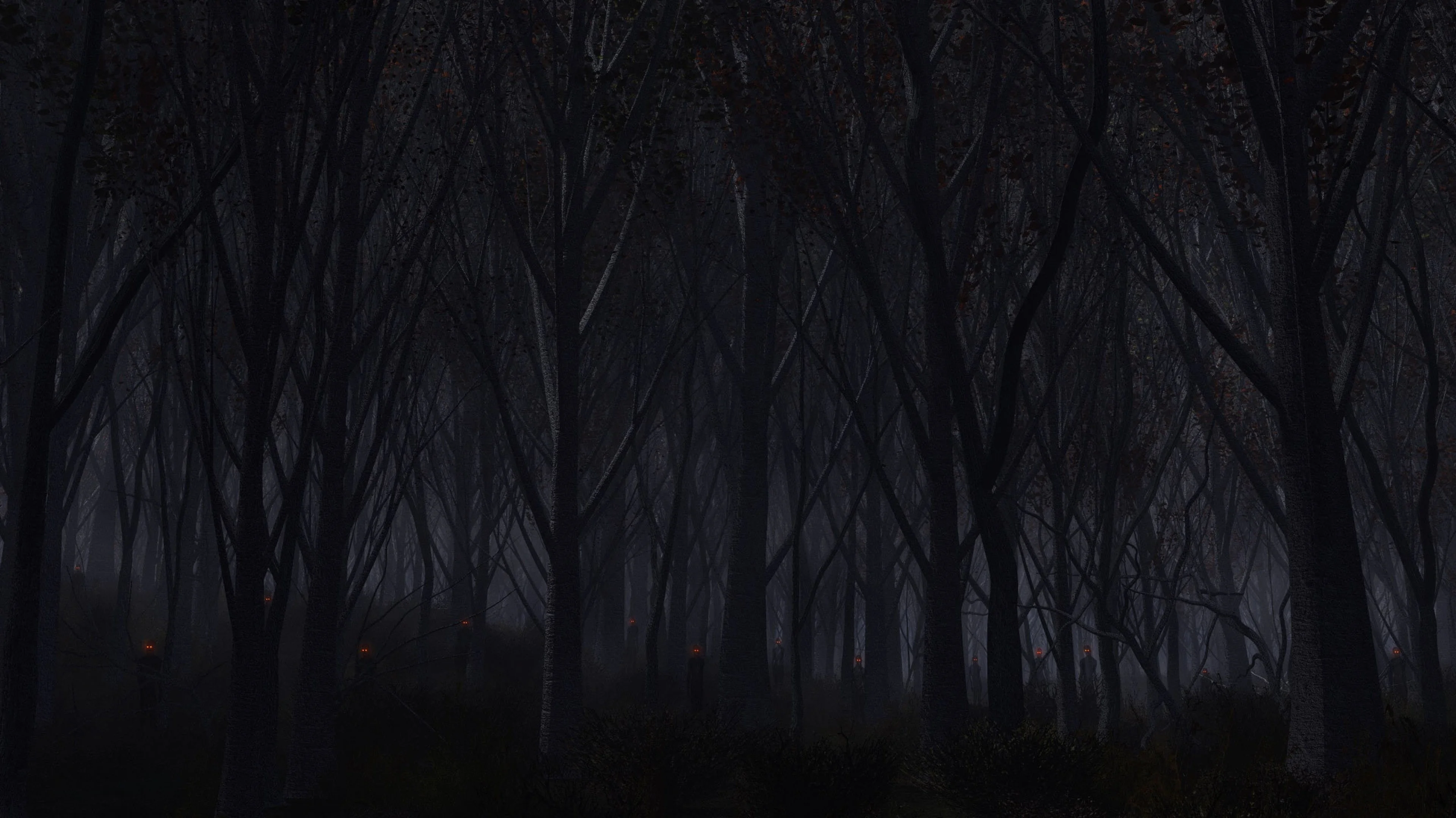 Preview wallpaper forest, trees, background, dark 3840×2160