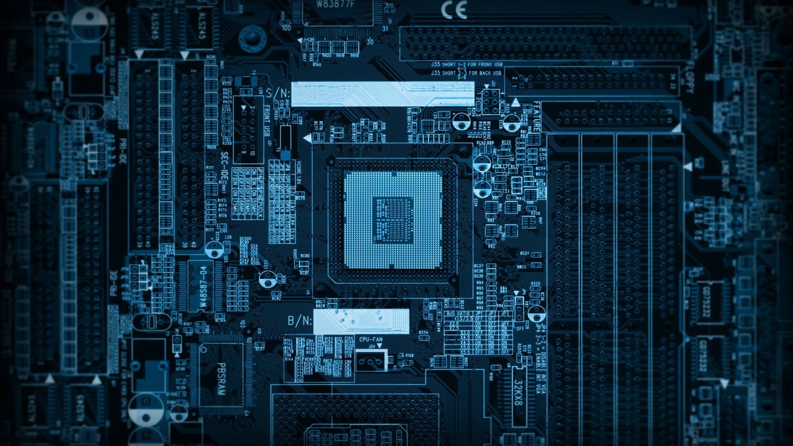 Preview wallpaper chip, computer, microchip, processor 2560×1440