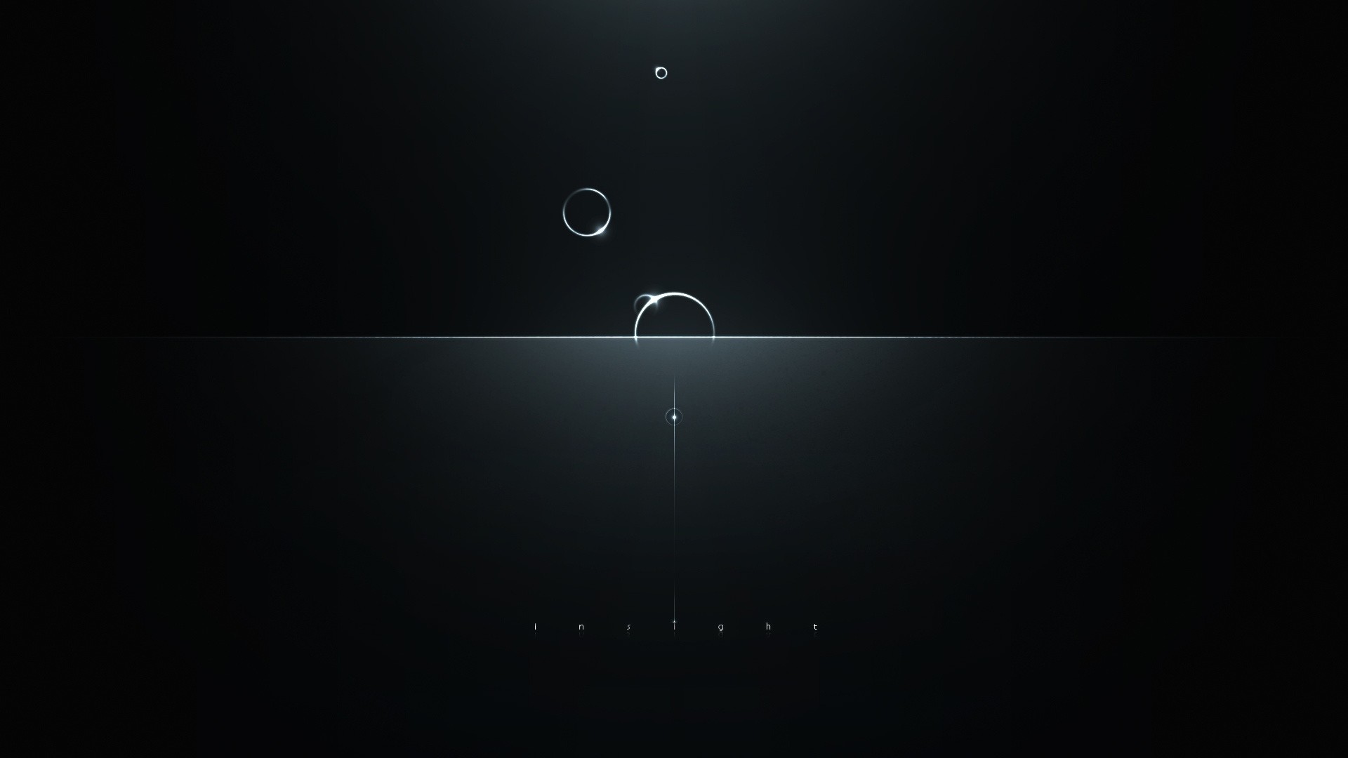 Preview wallpaper minimalism, circles, reflections, light, dark, intuition  1920×1080