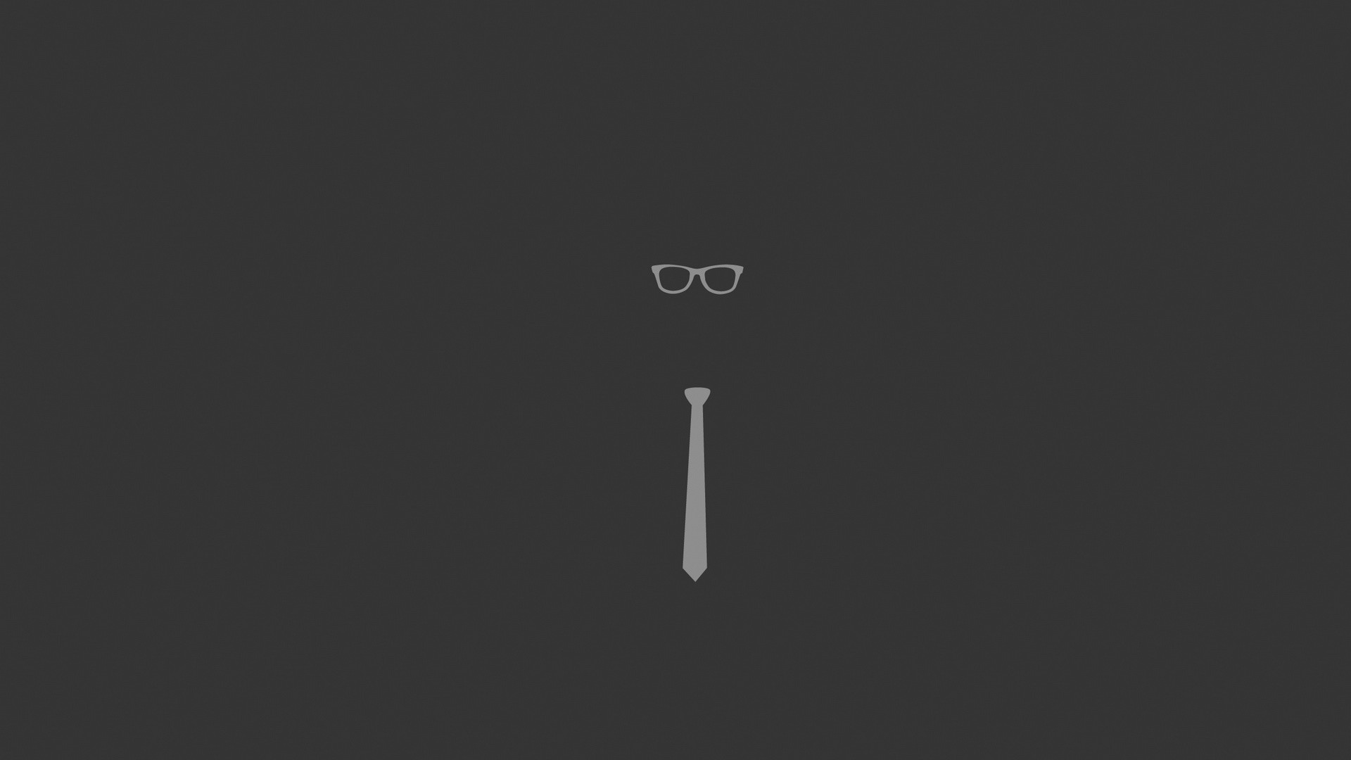 Tie, Glasses, Graphic, Minimalist Wallpaper, Background Full HD 1080p