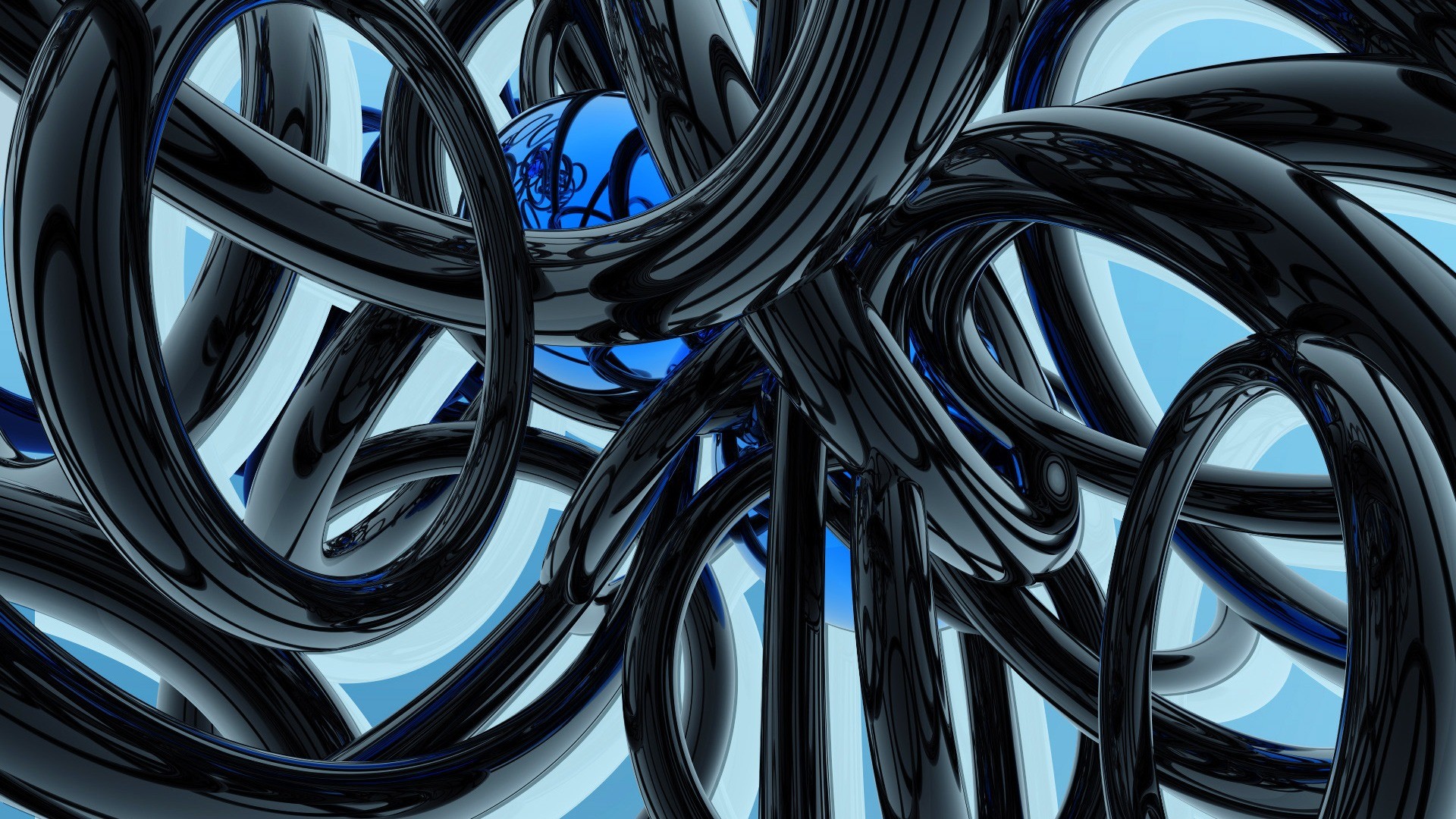 Black and Blue Wallpaper Abstract 3D Wallpapers
