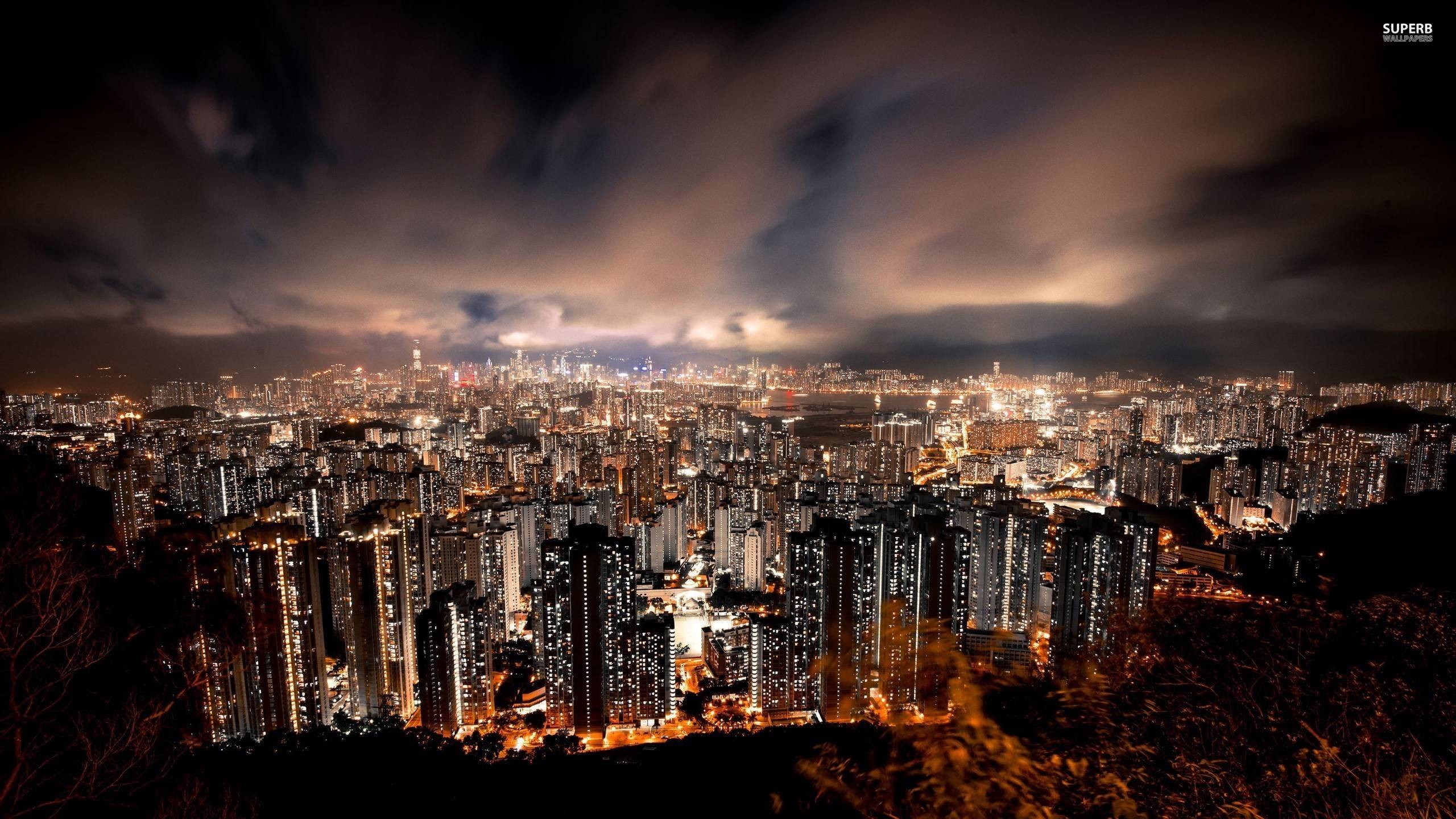 Hong Kong at night wallpaper – World wallpapers – #