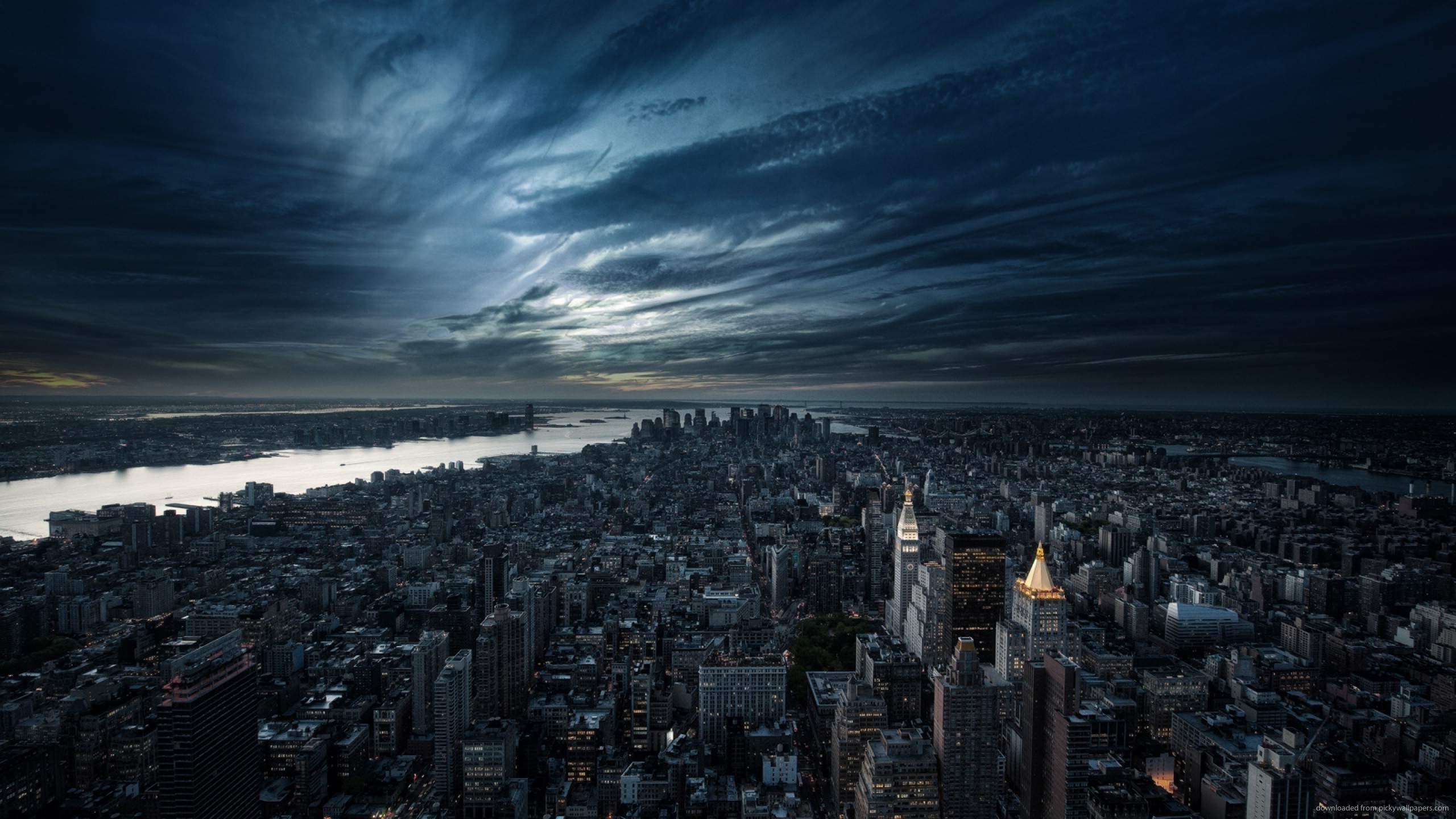 Dark Sky Over NYC for 2560×1440