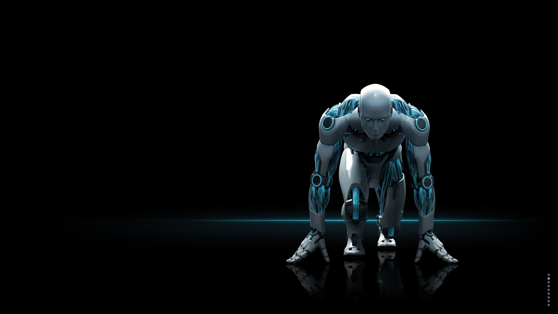 Preview wallpaper nod32, robot, black, white 1920×1080