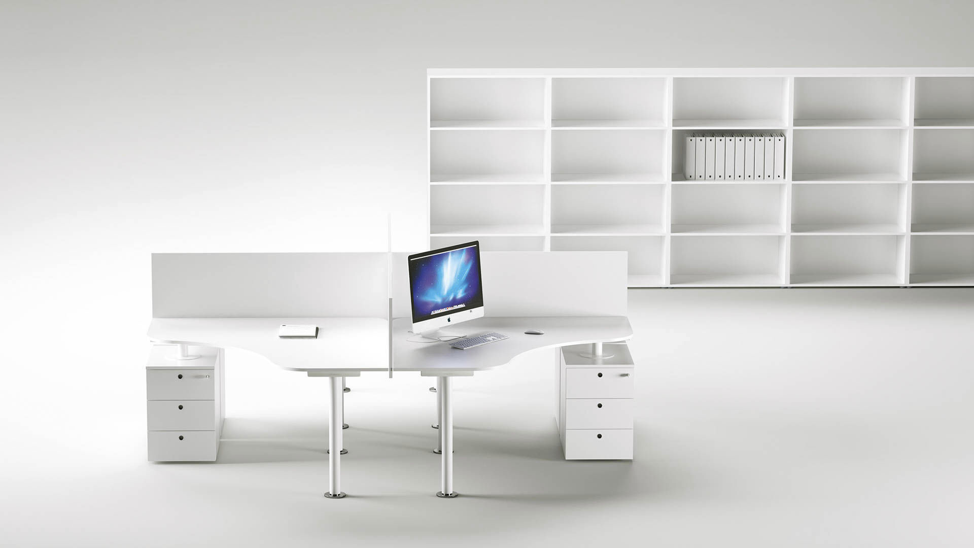 desktop shelves white