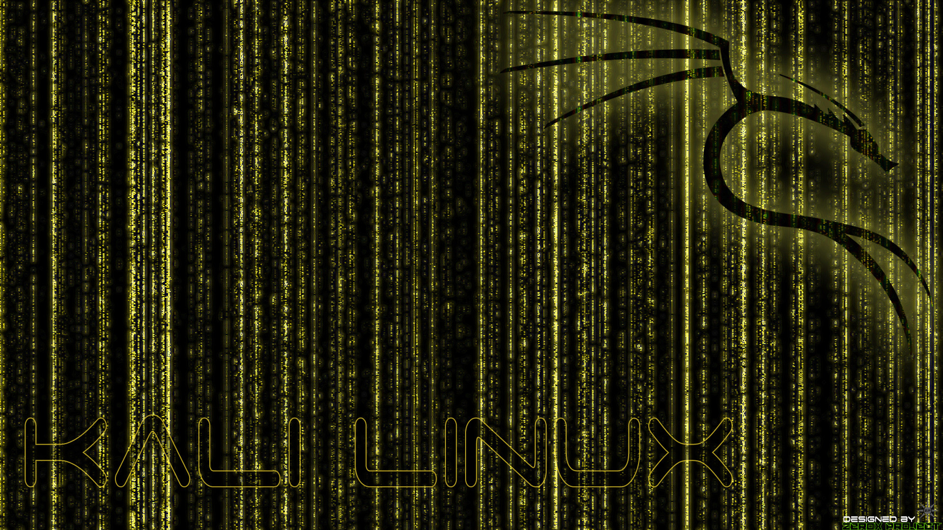 Kali Linux BackTrack Wallpaper Yellow v.1 by ZeroxProject
