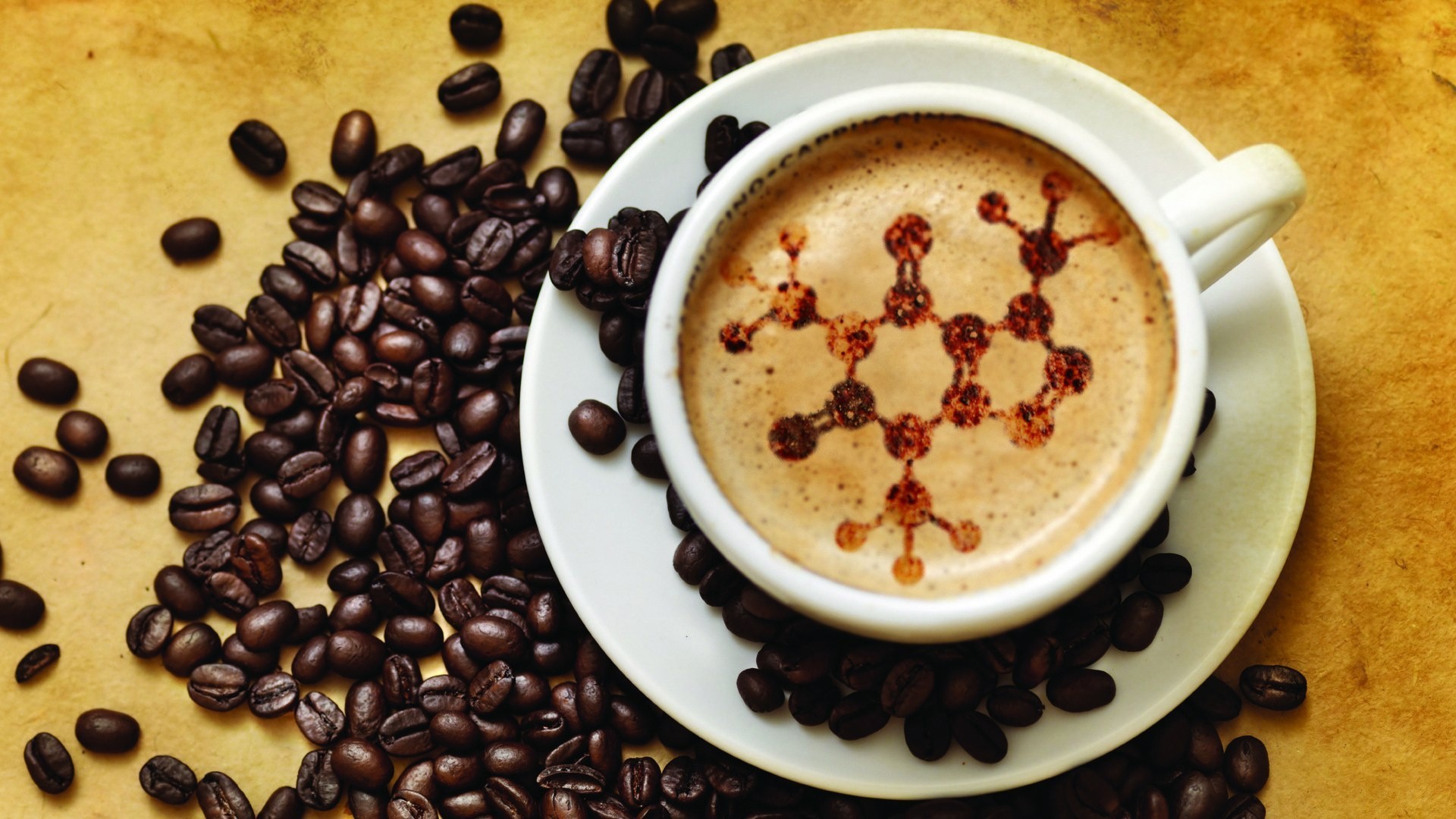 Caffeine Chemistry Coffee Beans Drinks Foam Structure