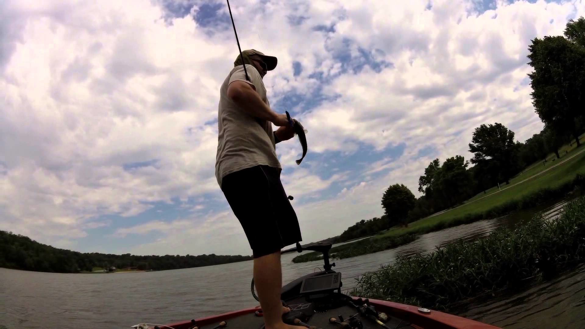 Olathe Lake bass fishing 7 / 1 / 15