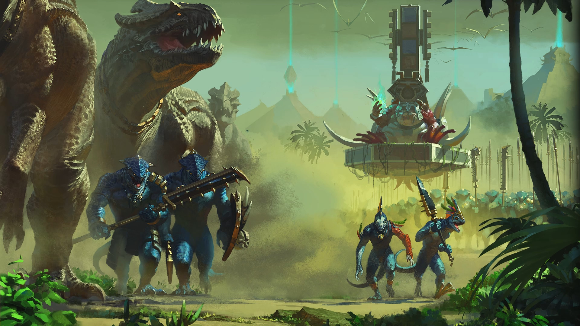 Warhammer2Cleaned up the Lizardmen loading screen for those of you that would like a wallpaper