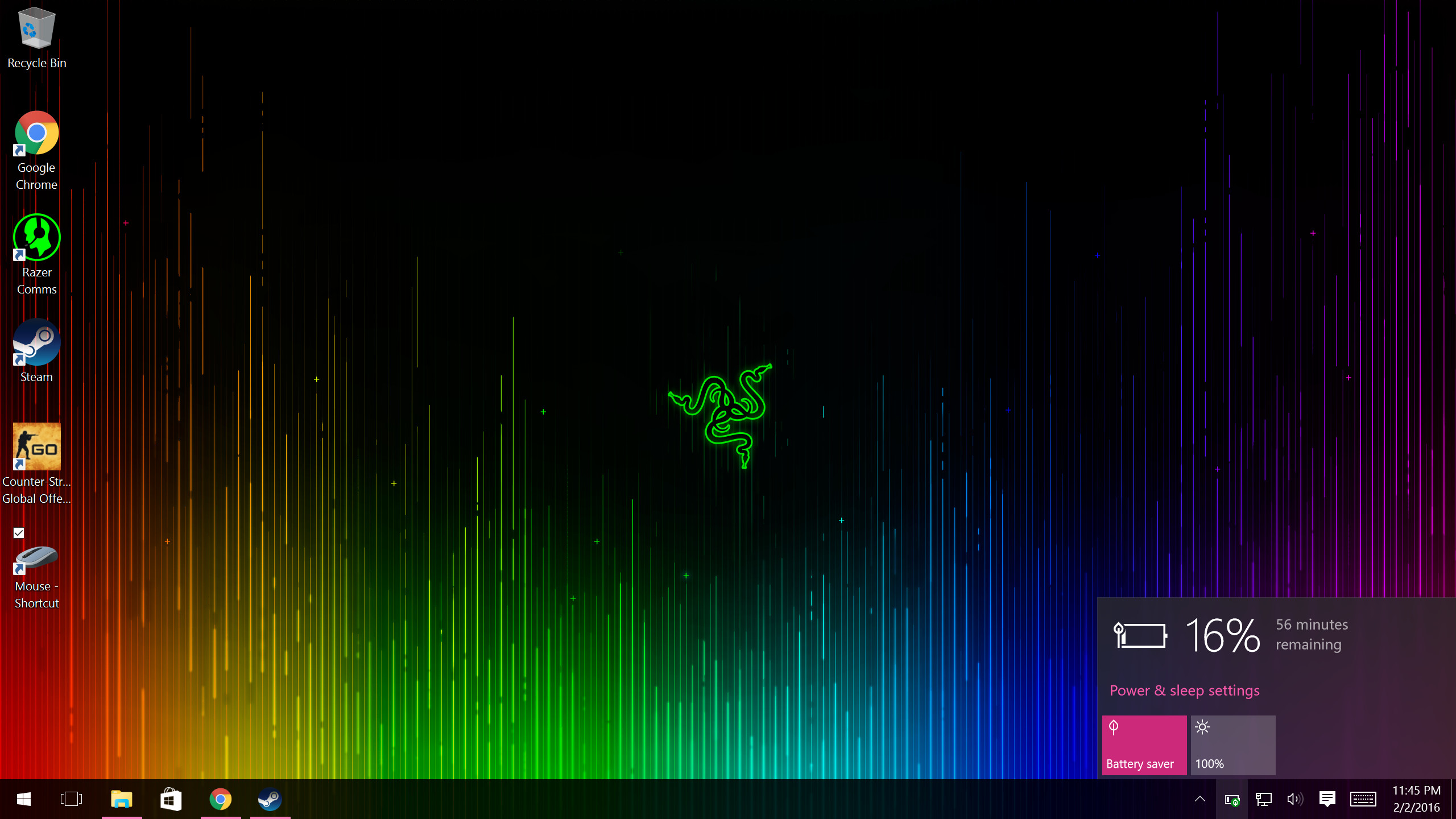Slightly changed the colour of the Razer Blade factory wallpaper