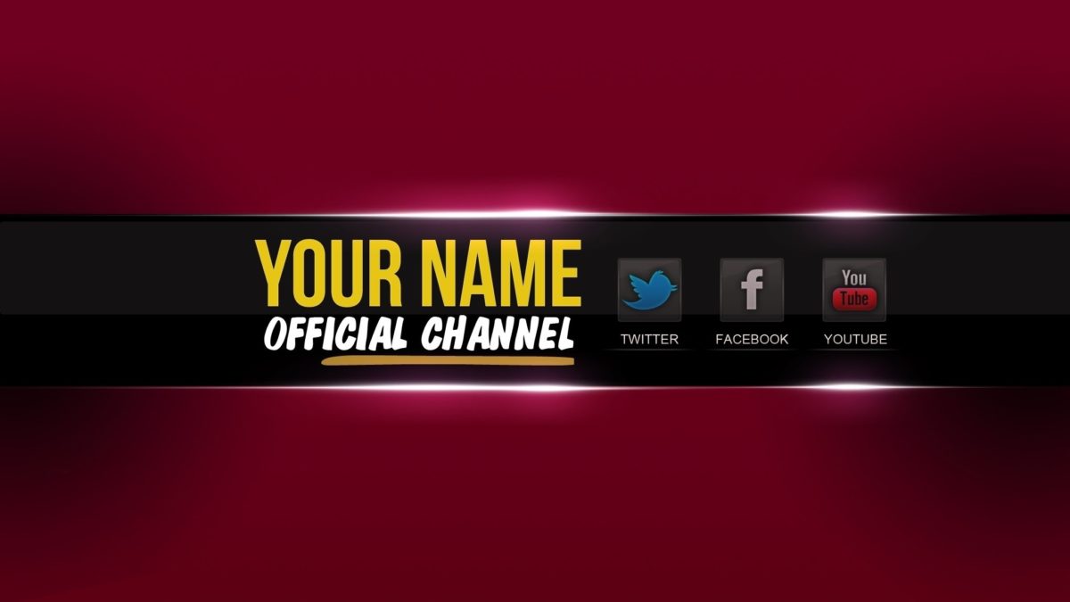 Youtube banner size template