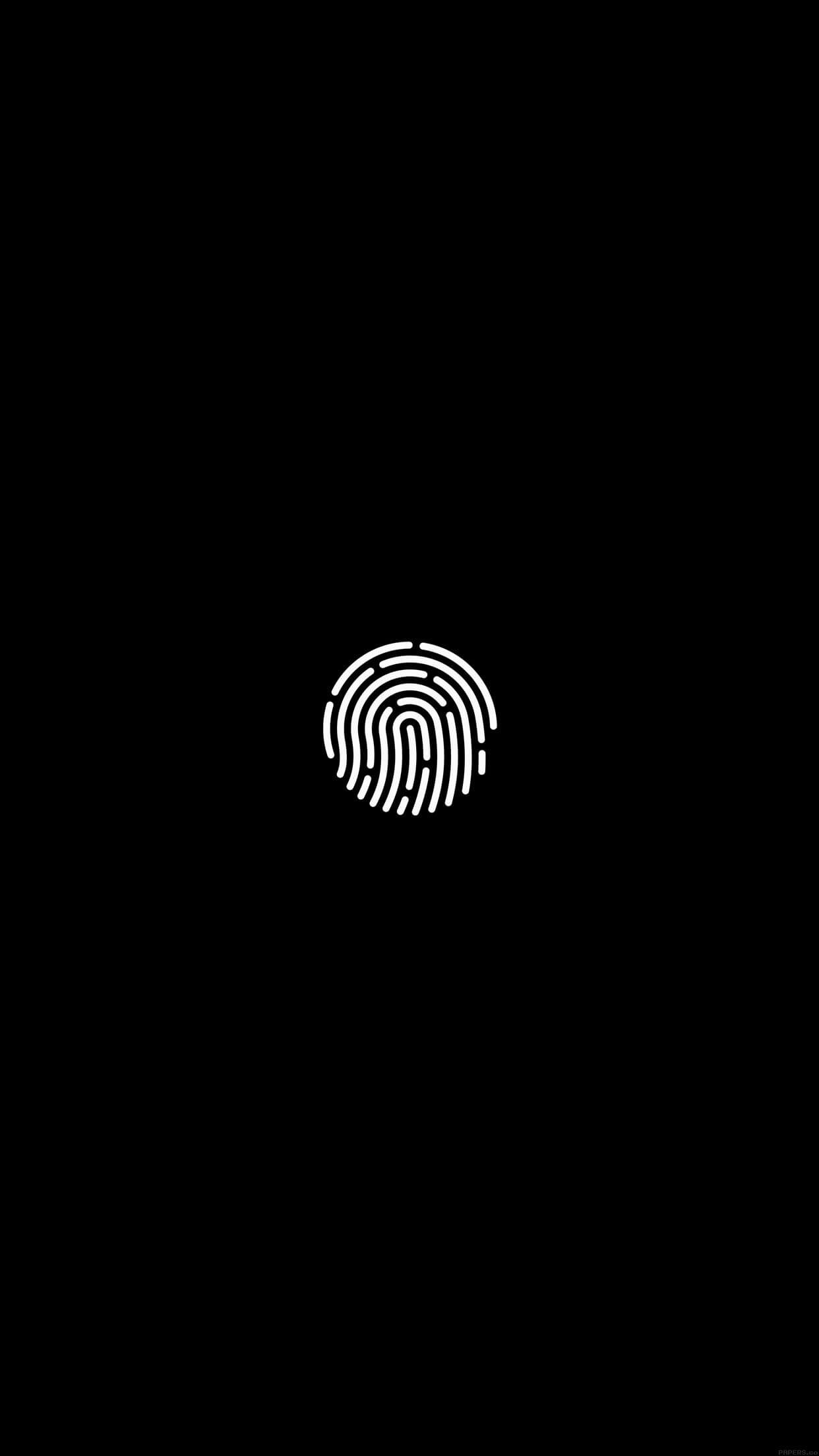 Black and white fingerprint iphone wallpaper