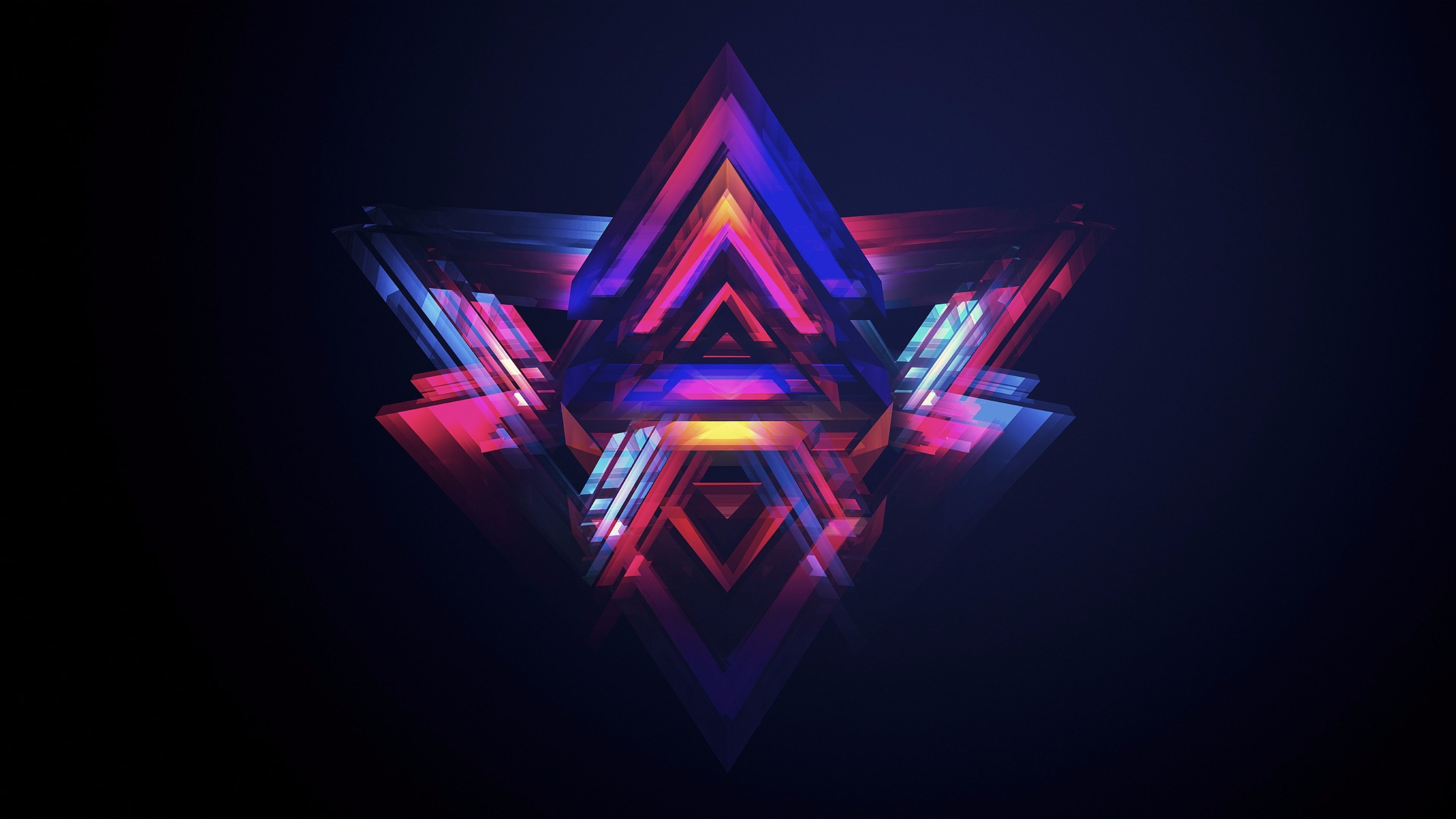 Colorful Pyramid Abstract 4K Wallpaper 38402160 Epic Wallpapers Pinterest Wallpaper and Artwork