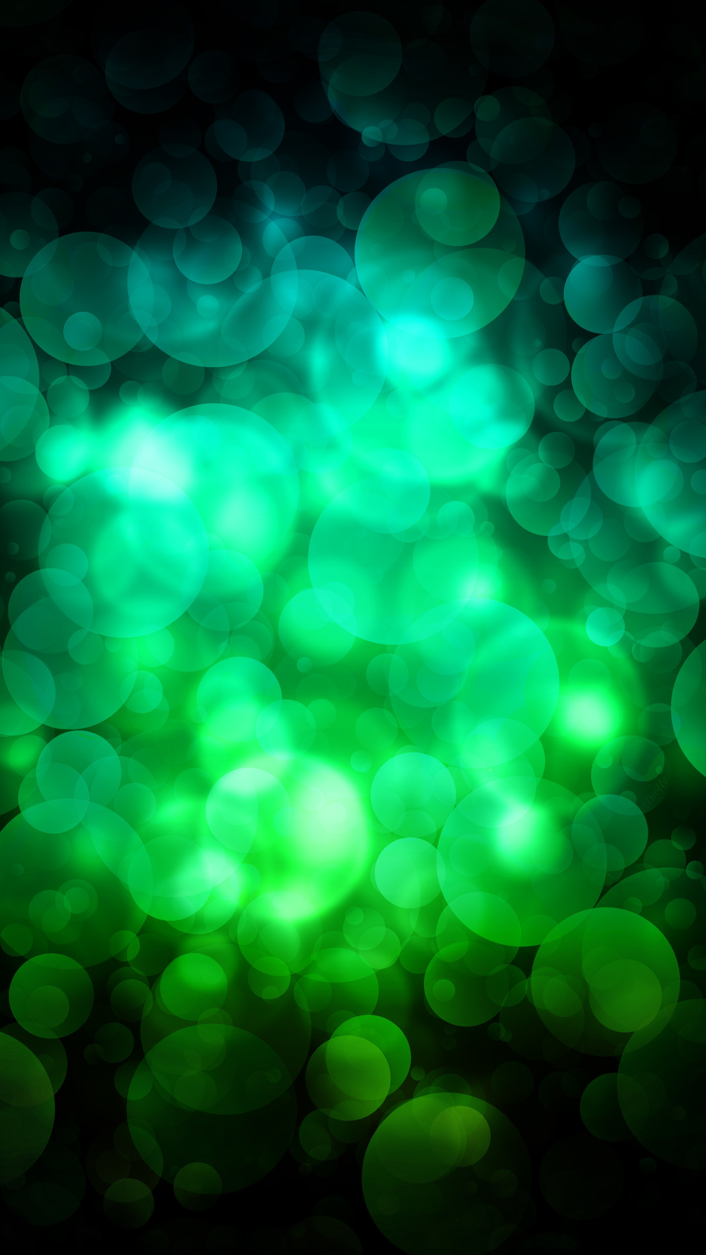 quad hd mobile phone wallpapers green circles