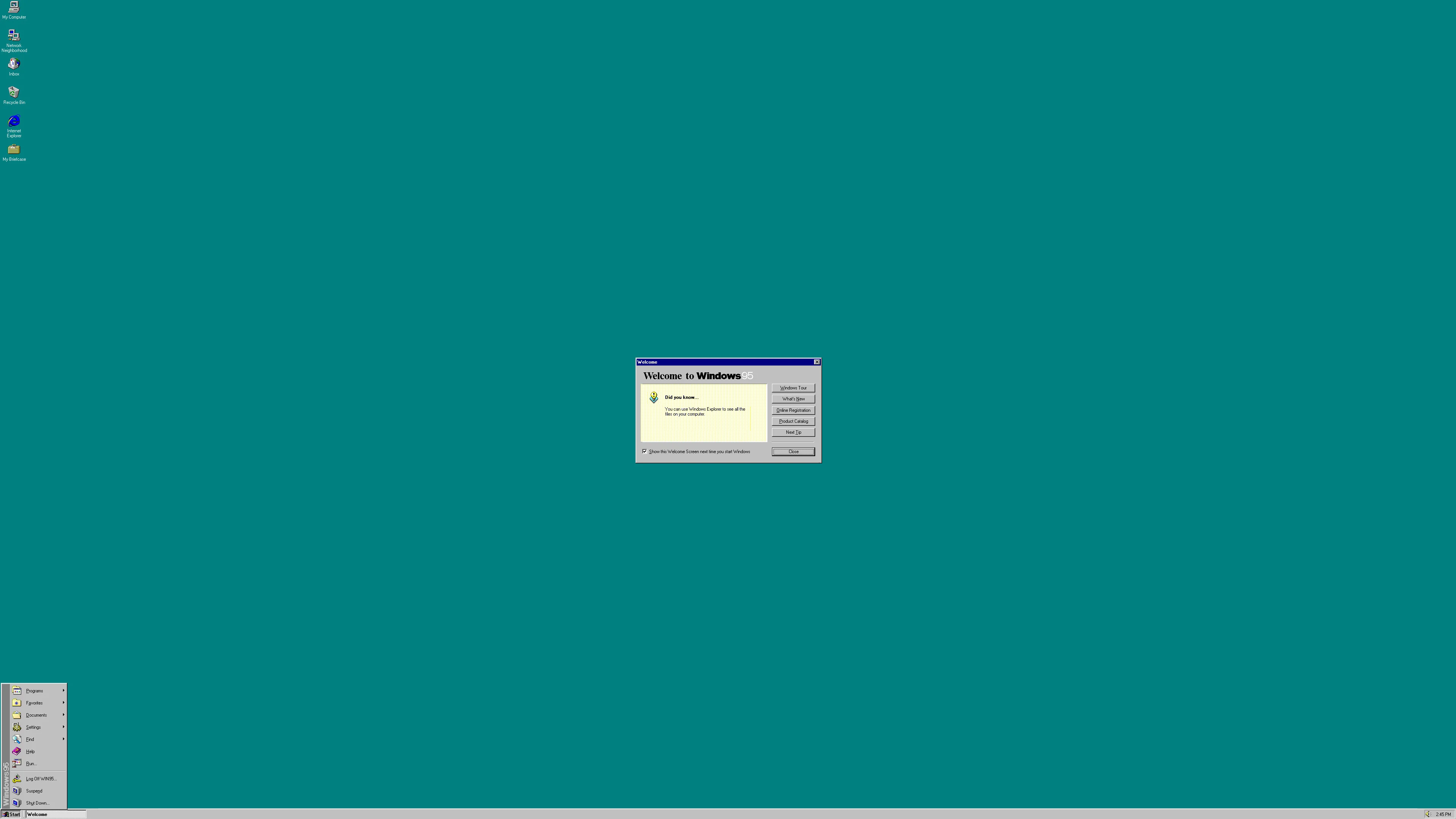 Hình nền cho desktop Windows 95 sẽ khiến bạn trở về những kỷ niệm ngày học cấp 3 của mình. Chúng rất đơn giản nhưng lại đầy cảm xúc và được lưu giữ trong thời gian dài. Hãy xem hình ảnh liên quan để cảm nhận nó nhé!