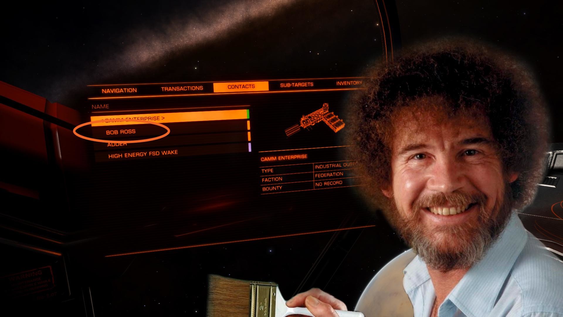 Since the Mods in / r / EliteDangerous clearly hate Bob Ross