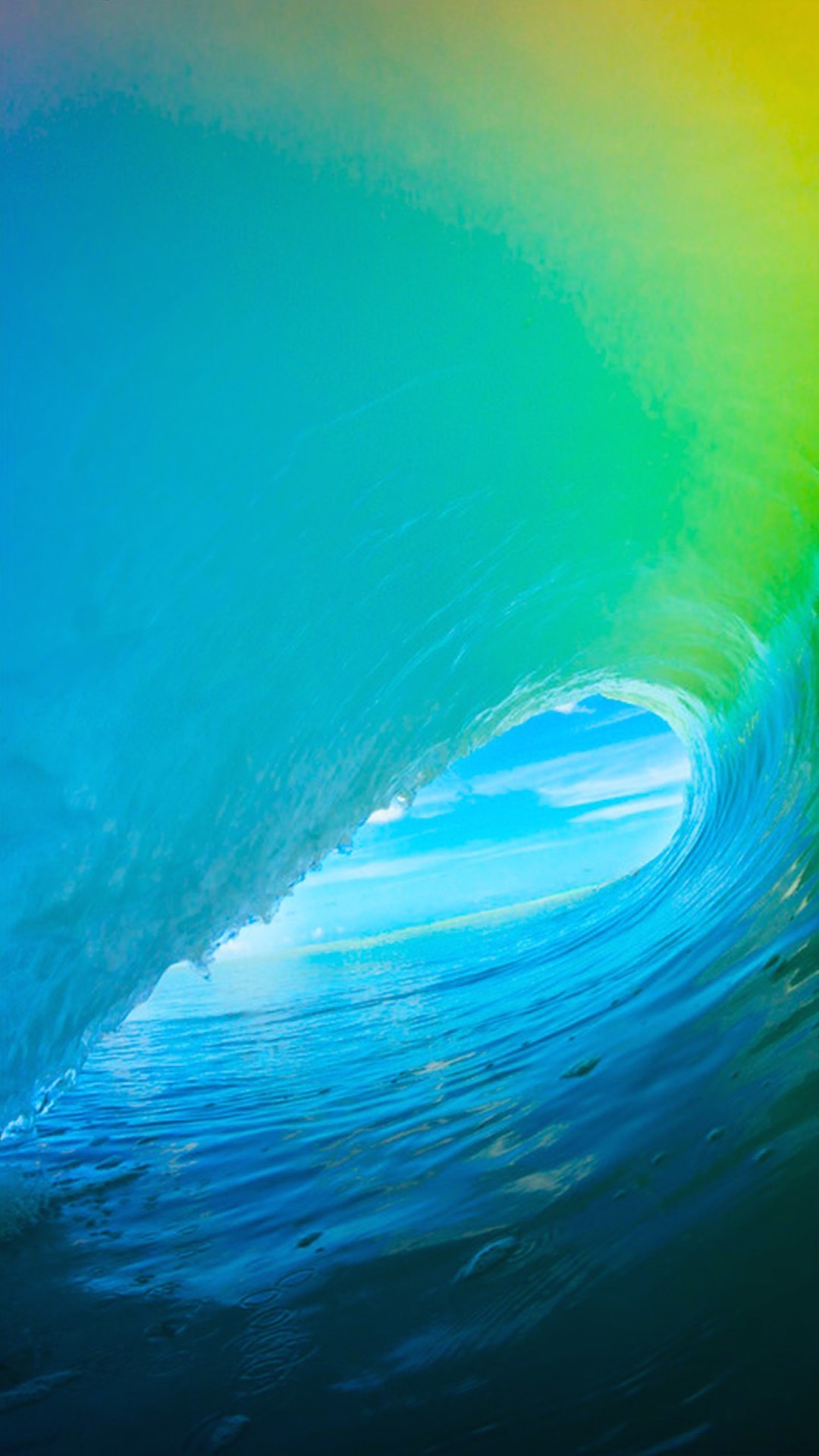iOS 9 Colorful Surf Wave iPhone 6+ HD Wallpaper