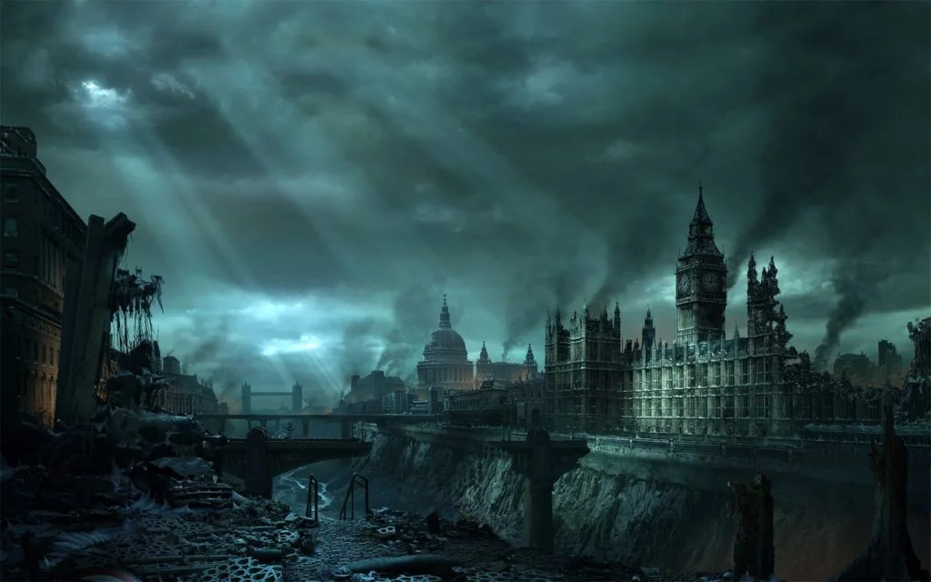 Destroyed london england europe city destruction future fantasy 1920× ...