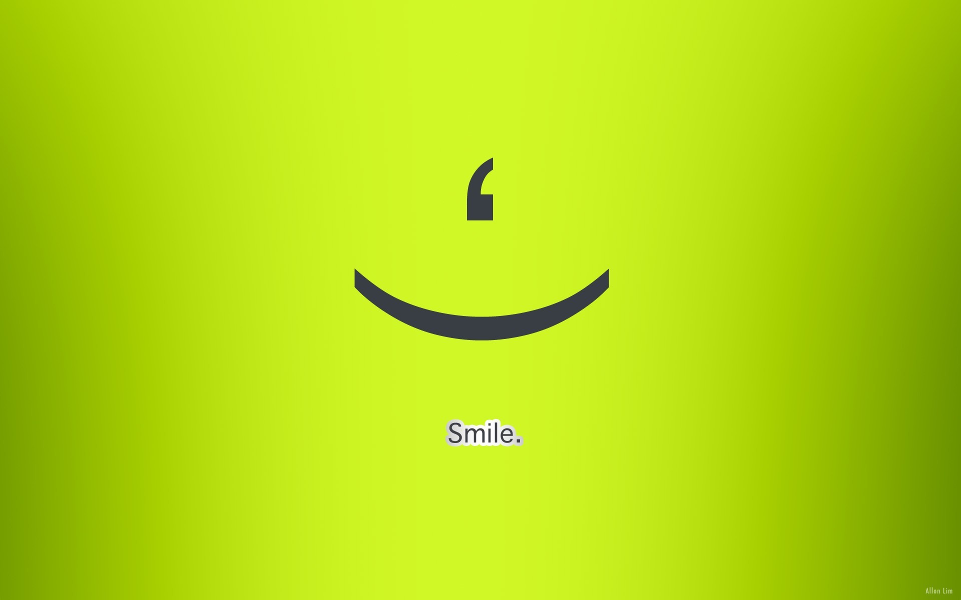 Green text smiling simple background green background wallpaper