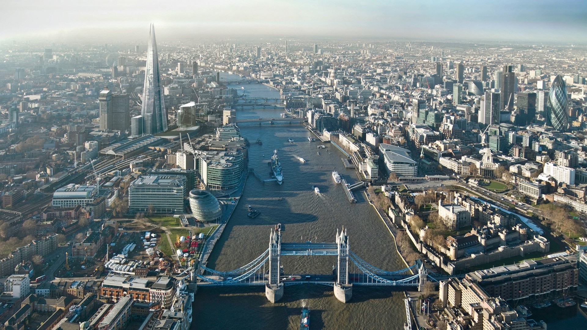 Preview wallpaper london, height, buildings, sky, skyscrapers 1920×1080