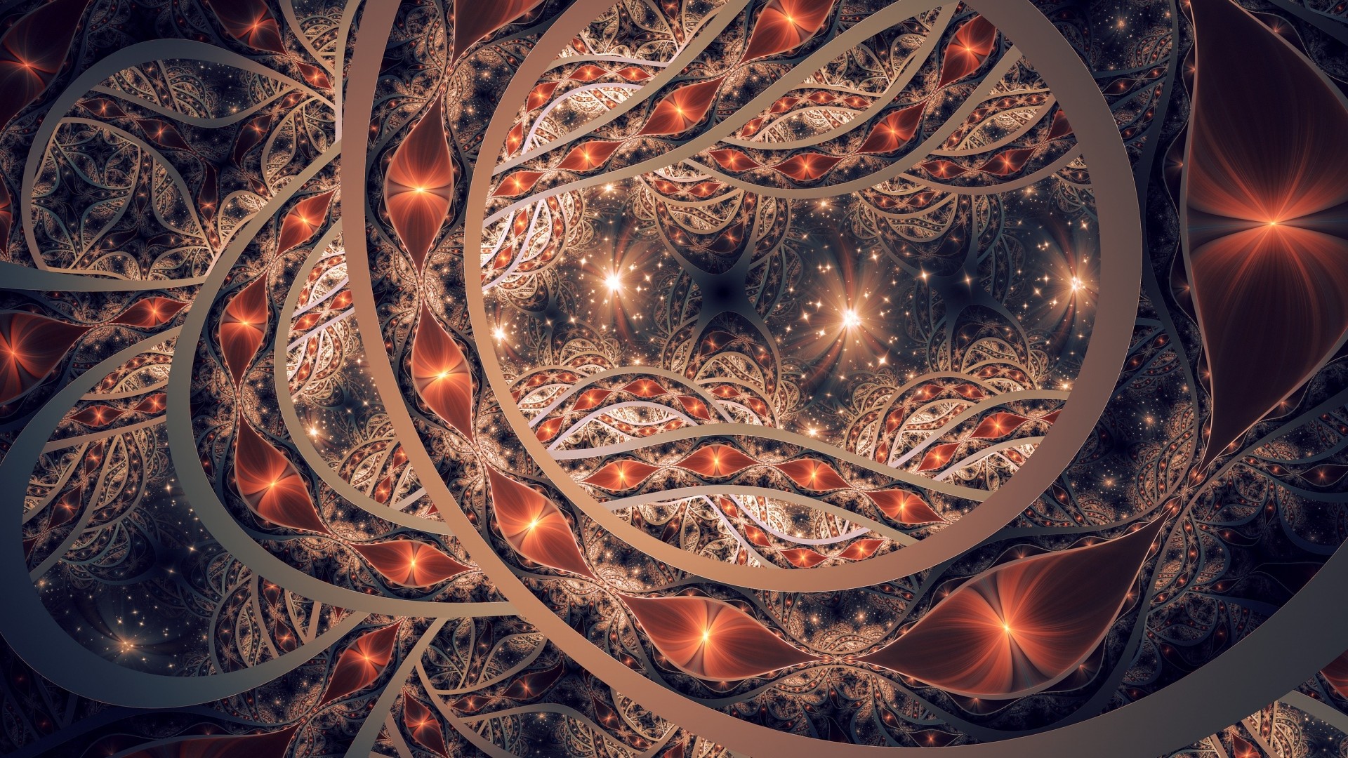 Background Full HD 1080p. Wallpaper fractal, patterns, abstract, dark