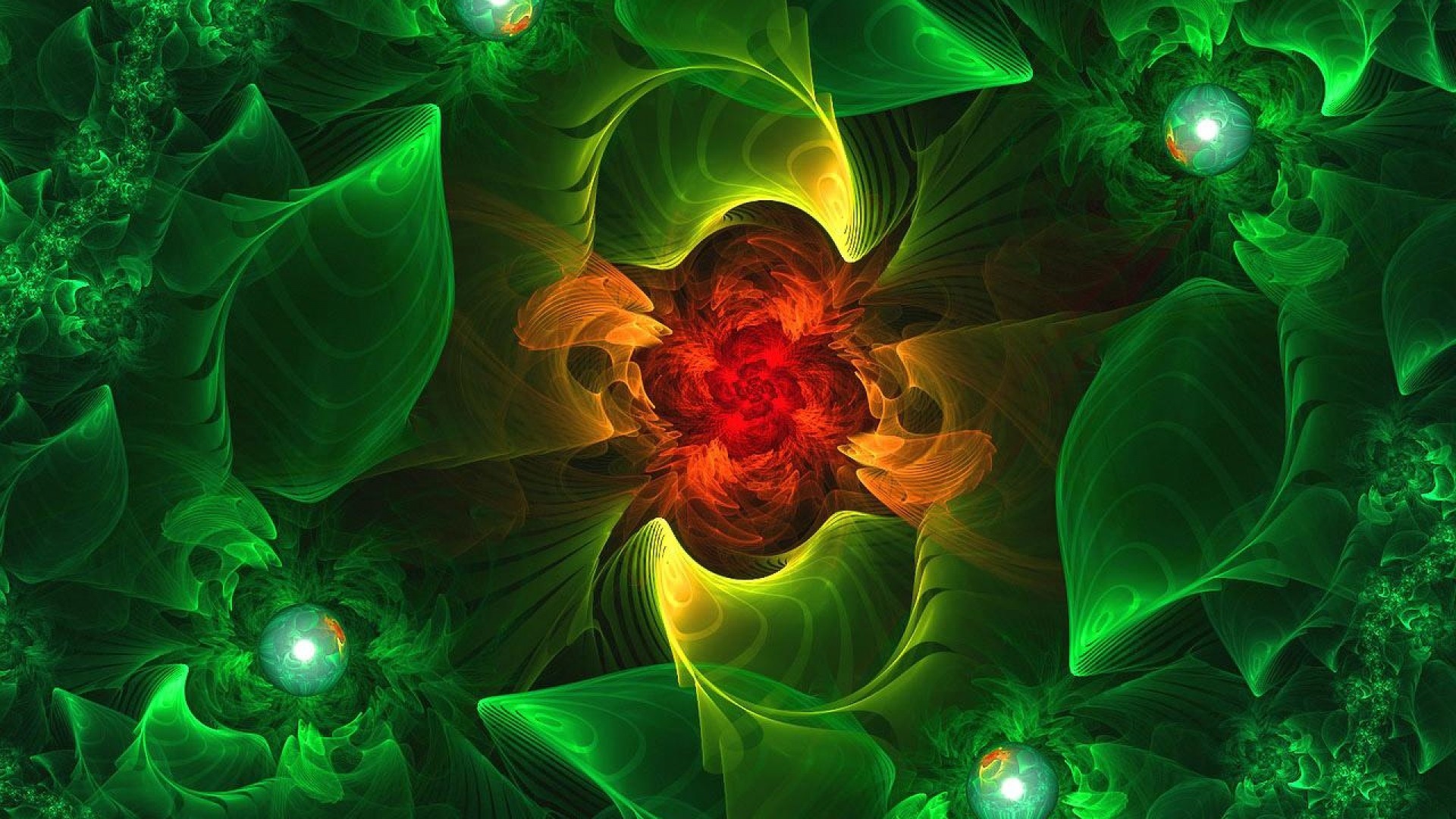 fractal, flower, background