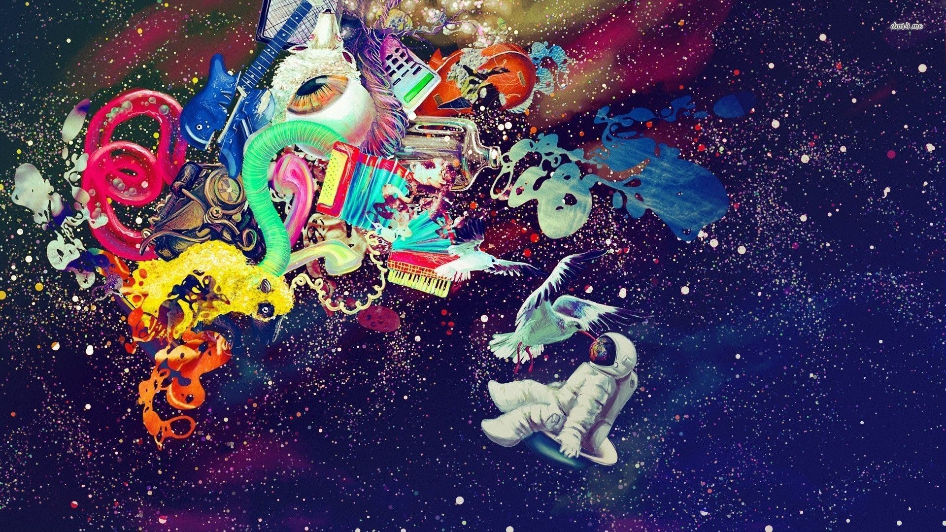 Rainbow Astronaut Wallpaper (page 2) – Pics about space