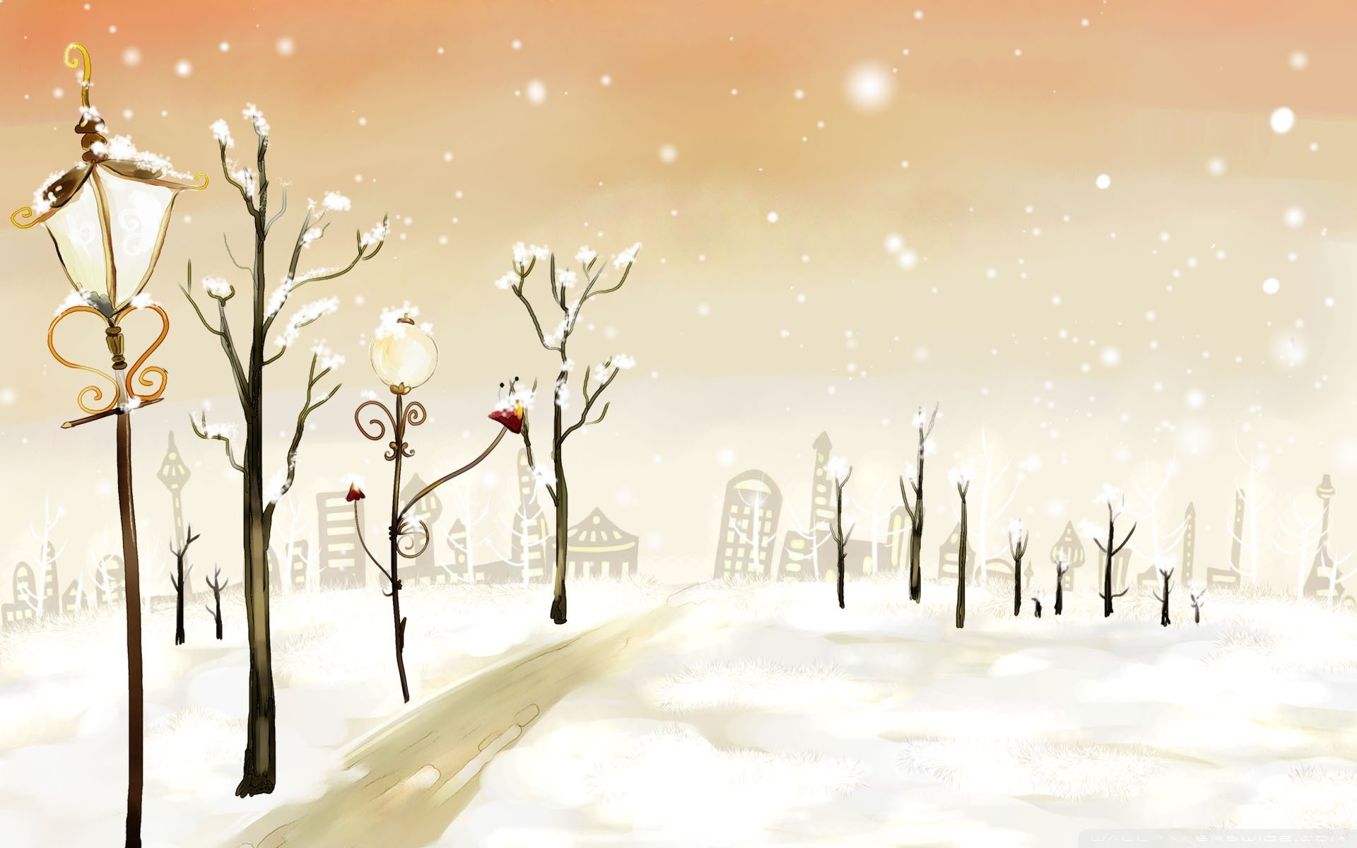 Cute Winter Desktop Background. Download