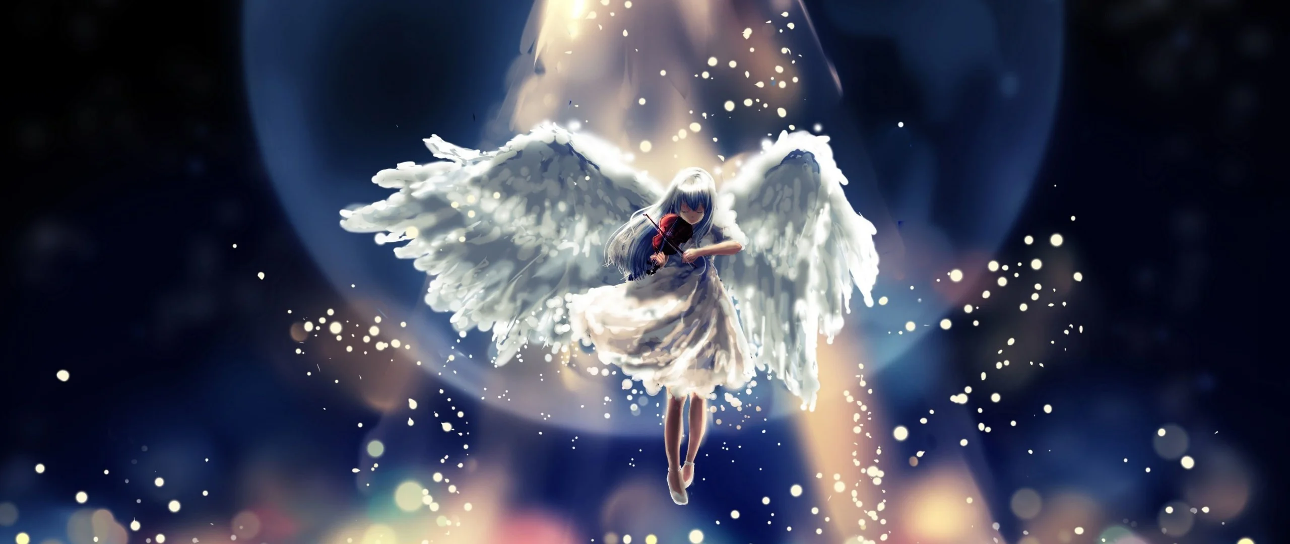 Anime male character with wings illustration anime angel HD wallpaper   Wallpaper Flare