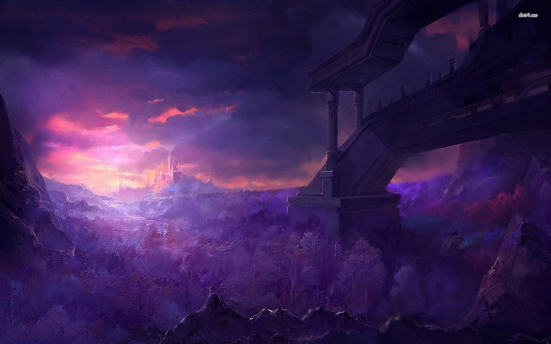 Image – Castle-under-the-purple-sky-fantasy-hd-wallpaper-70872.jpg |  Creepypasta Wiki | FANDOM powered by Wikia