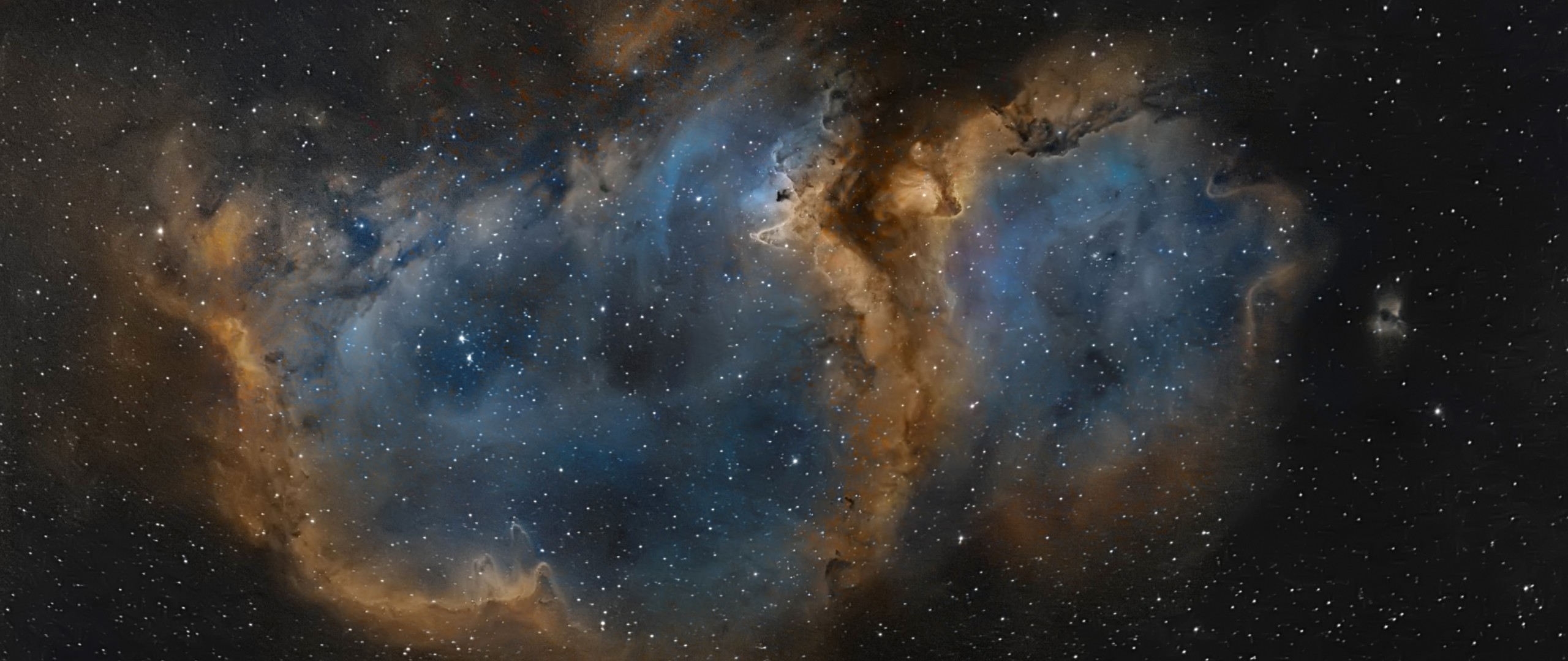 Preview wallpaper nebula, universe, space, stars 2560×1080