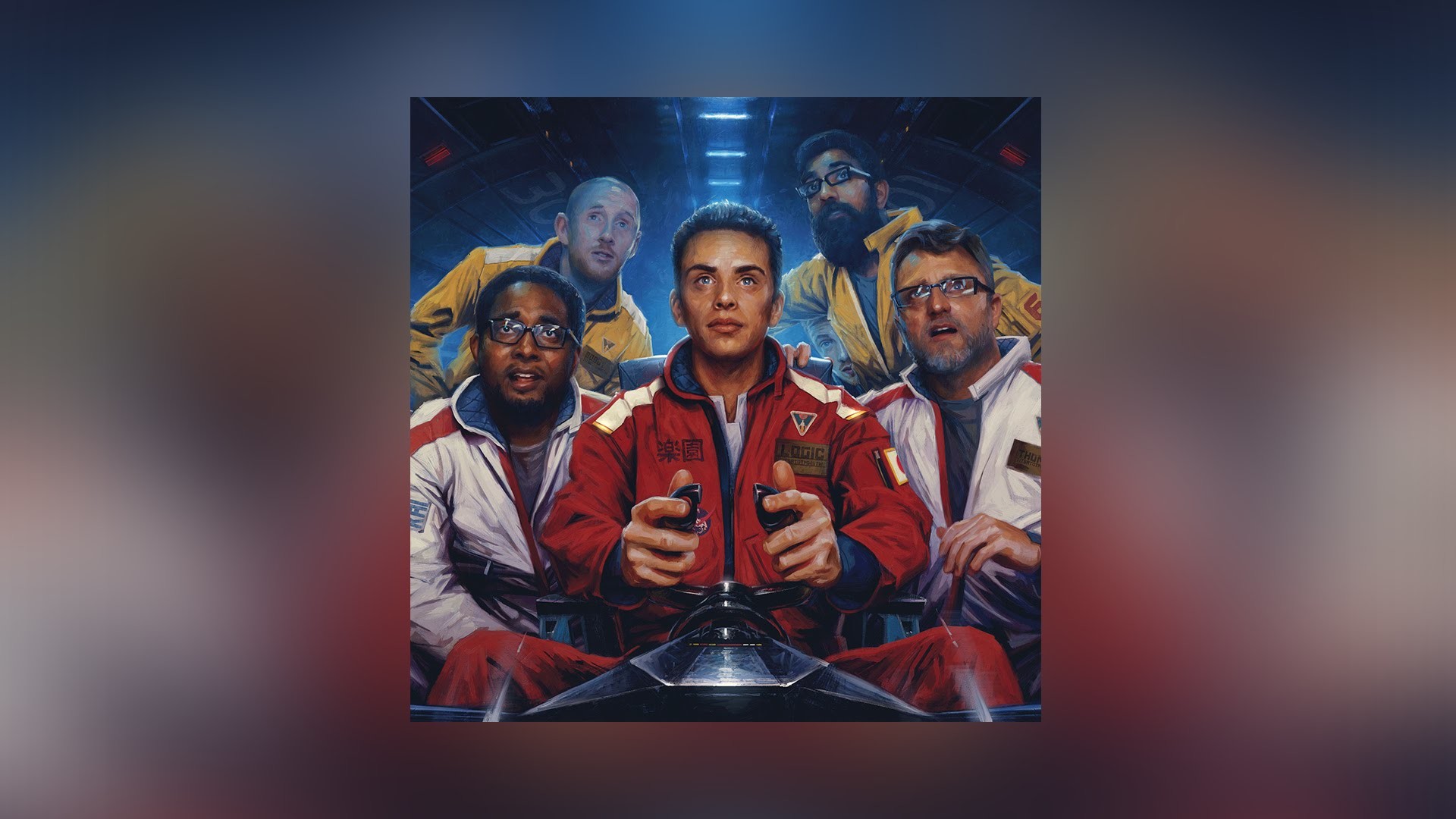 I've made a logic wallpaper featuring his mixtape and album covers .