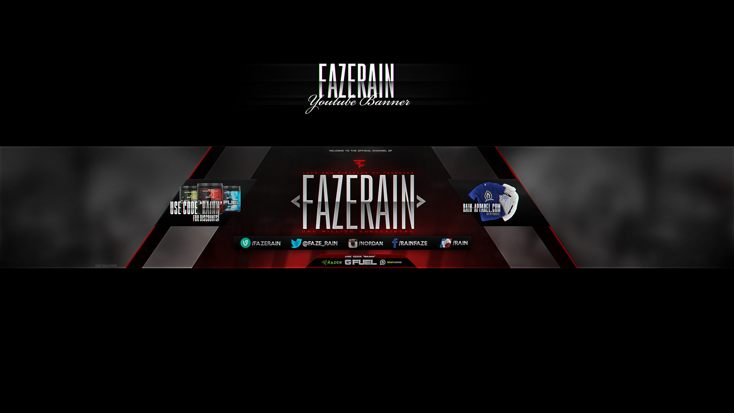 … FaZe Rain YouTube Banner @FaZe_Rain by ResurgeART
