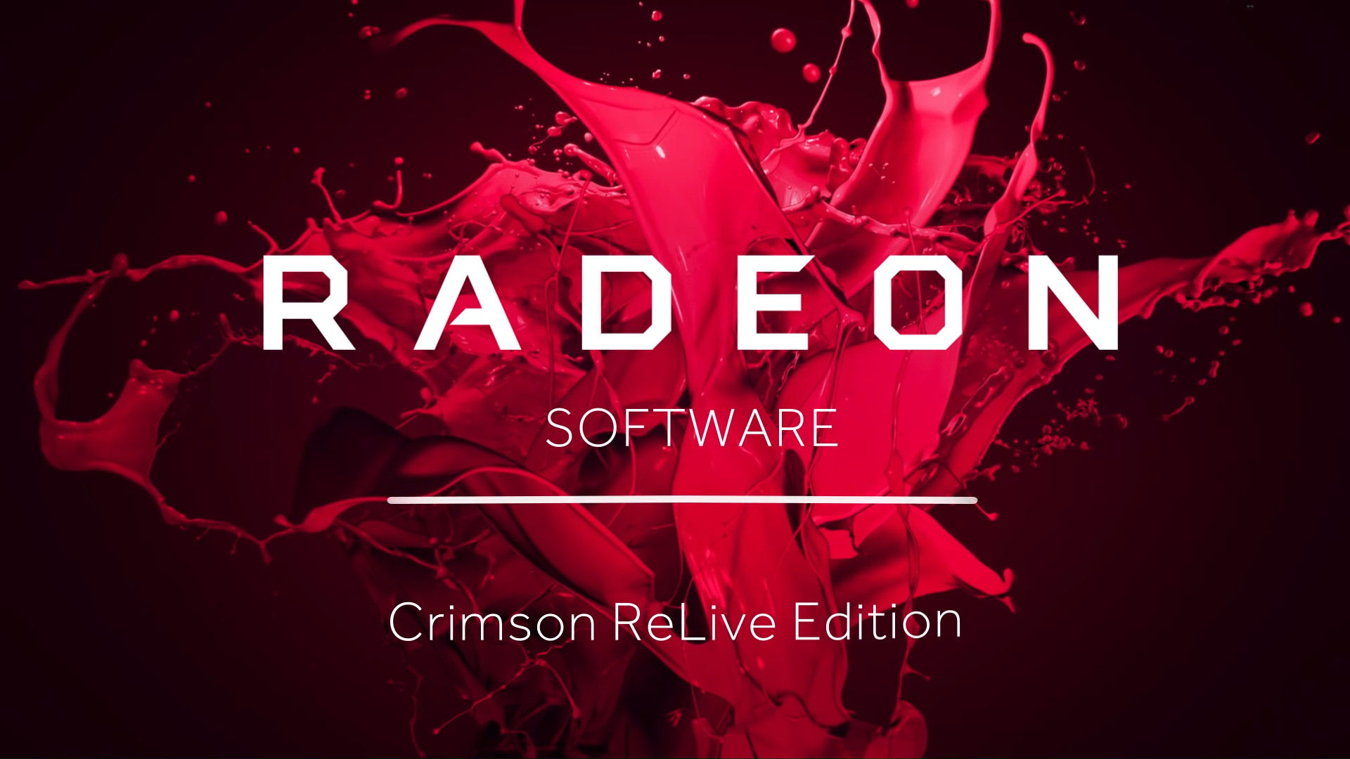 Radeon Software Crimson ReLive Edition w/ Red Splash