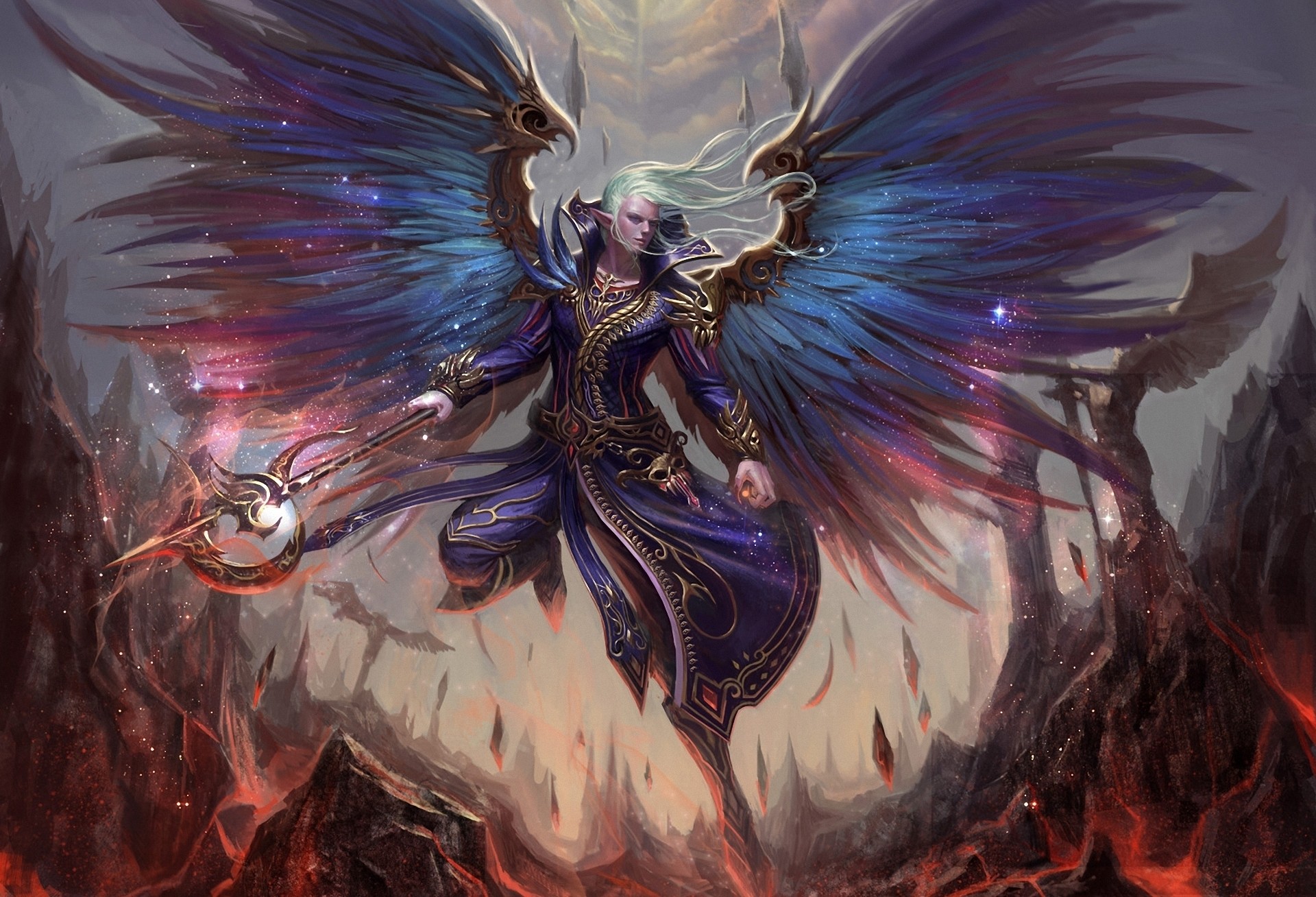 Lucifer Angel Devil wings wings color desktop Wallpaper png  PNGWing