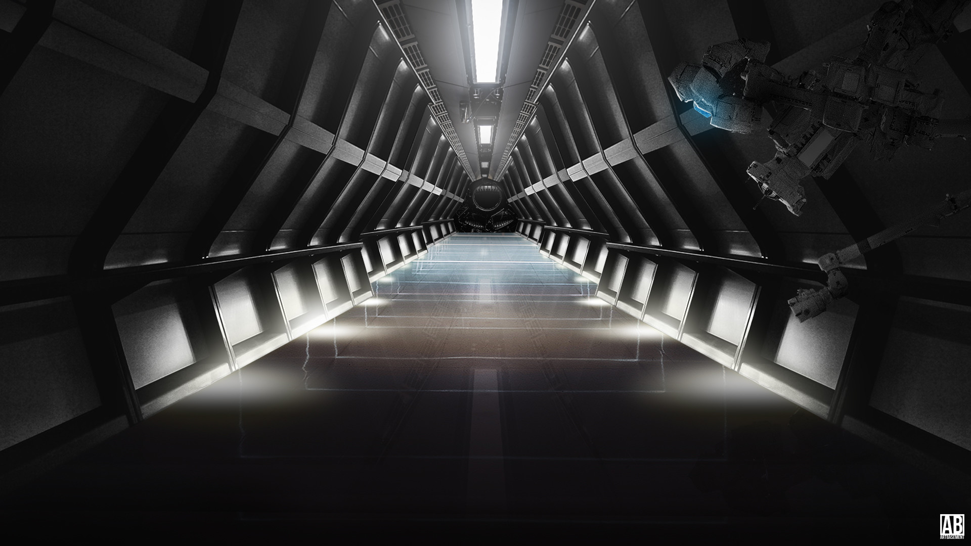 Sci Fi Room – Widescreen Wallpaper by ArtBasement