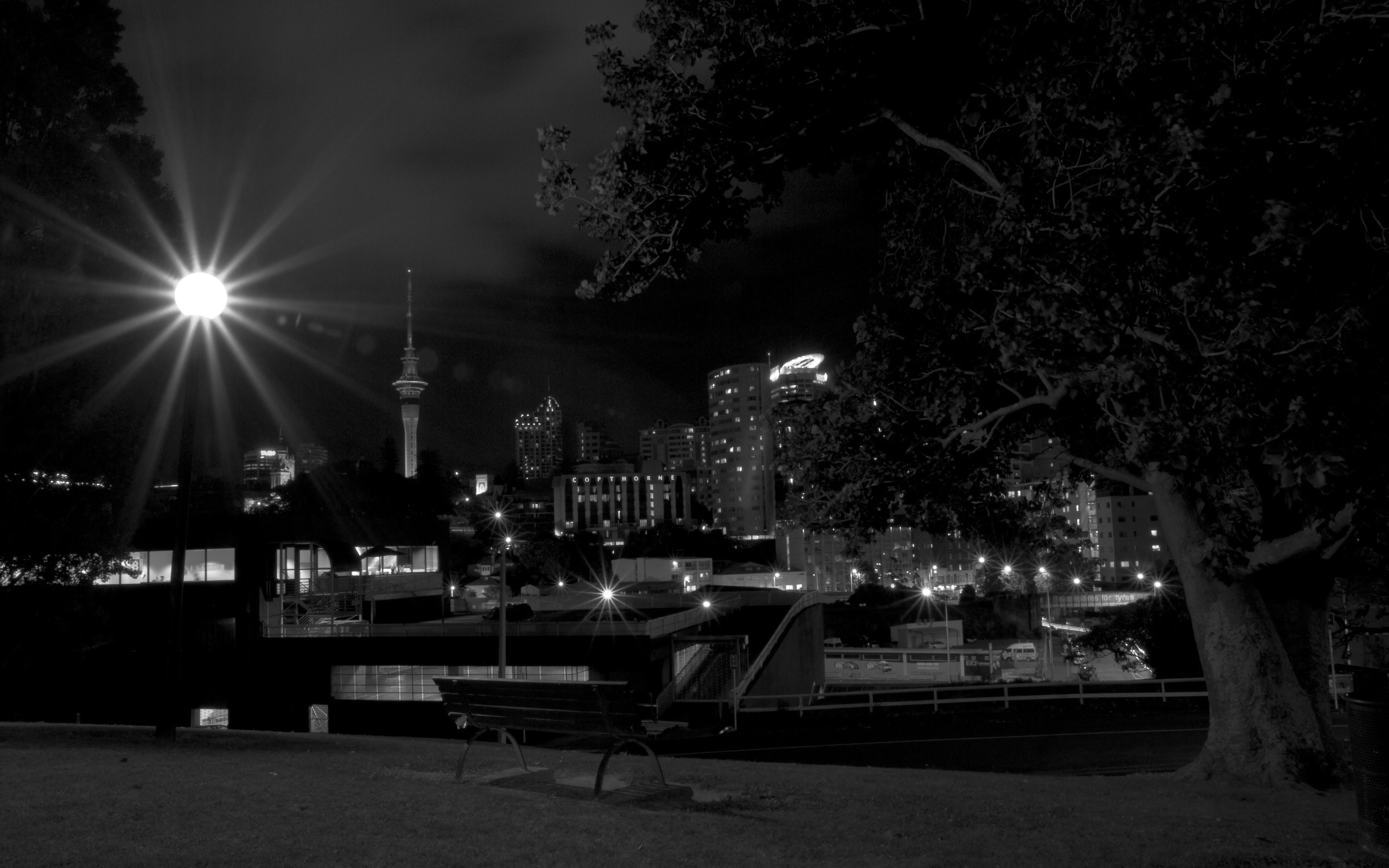Auckland Skyline bei Nacht