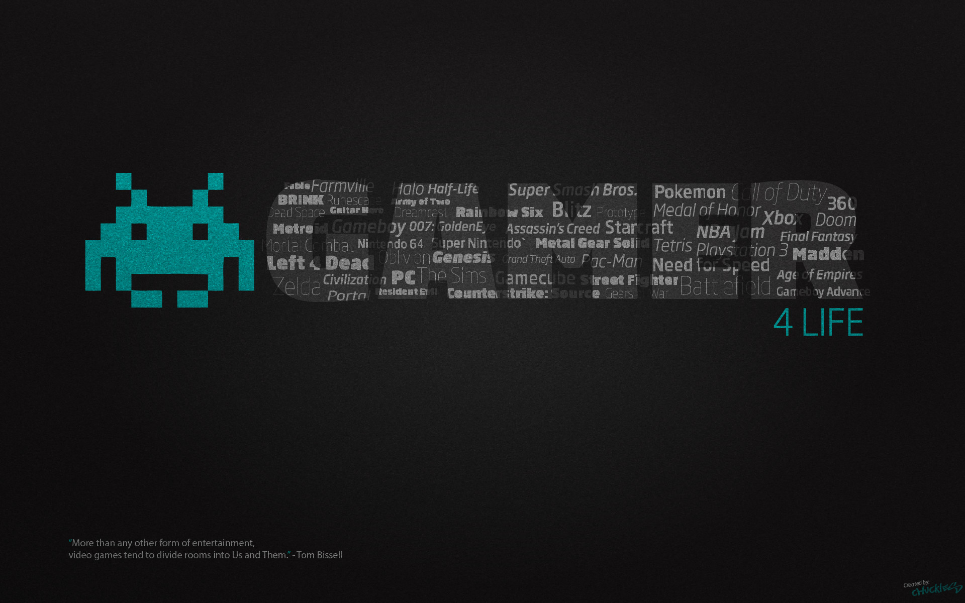 Gamer for Life Desktop Wallpaper by ChucklesMedia