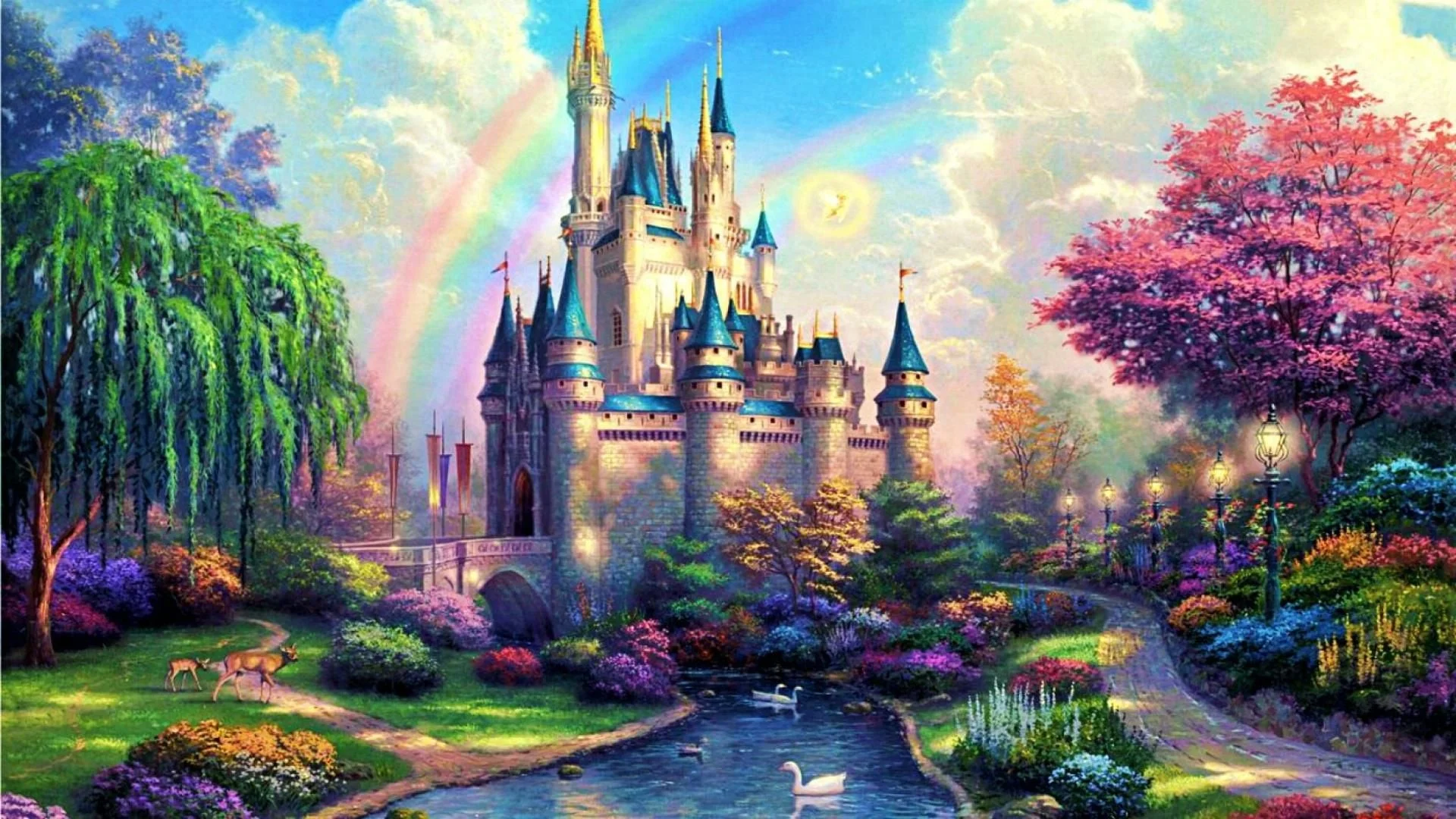 Nền desktop lâu đài Disney chắc chắn sẽ khiến bạn cảm thấy thích thú với những ngọn pháo hoa lung linh và mái vòm hoành tráng của lâu đài. Tải về ngay để trang trí desktop của mình với hình ảnh đẹp như trong cổ tích.