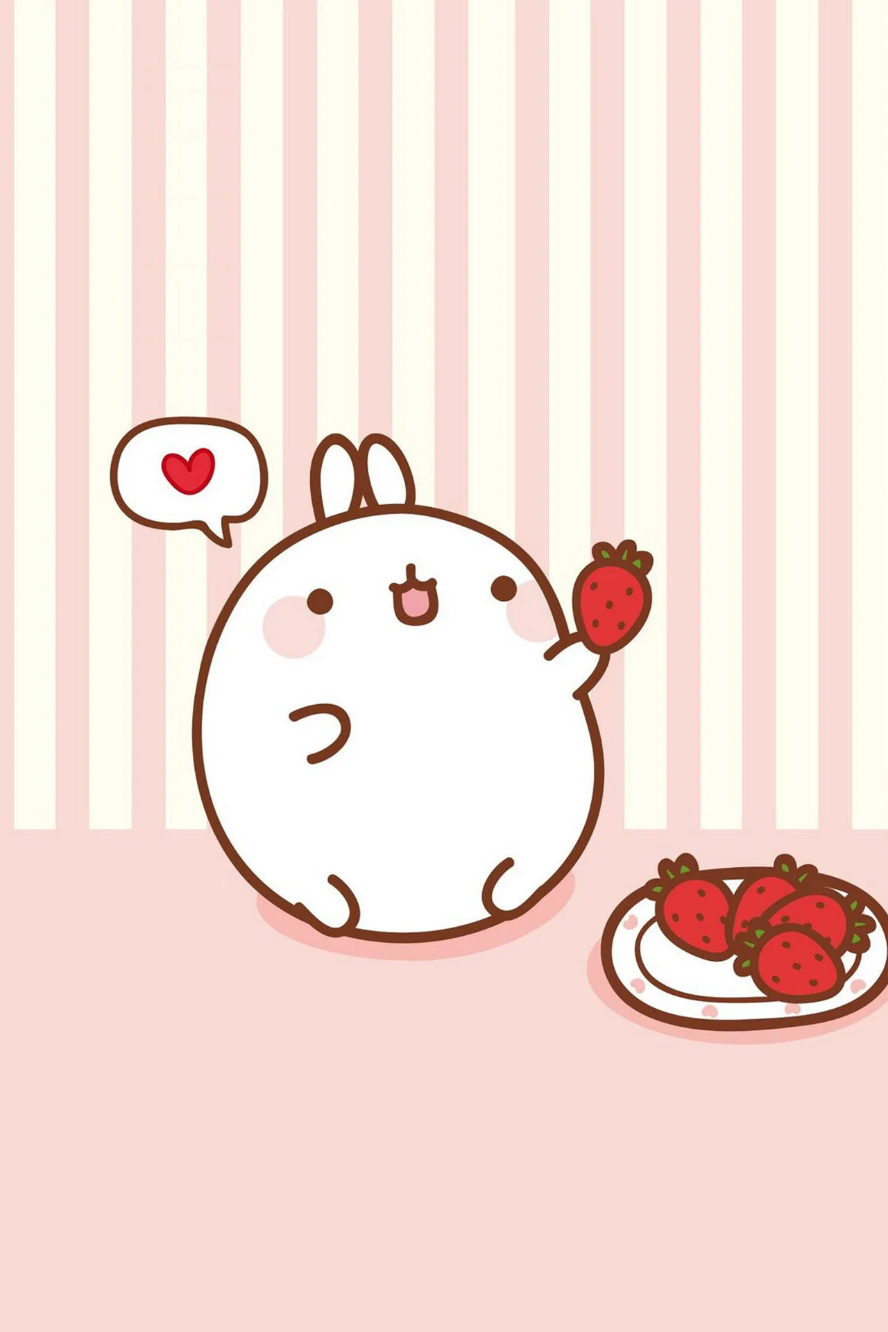 Molang Find more super cute Kawaii wallpapers for your #iPhone #Android