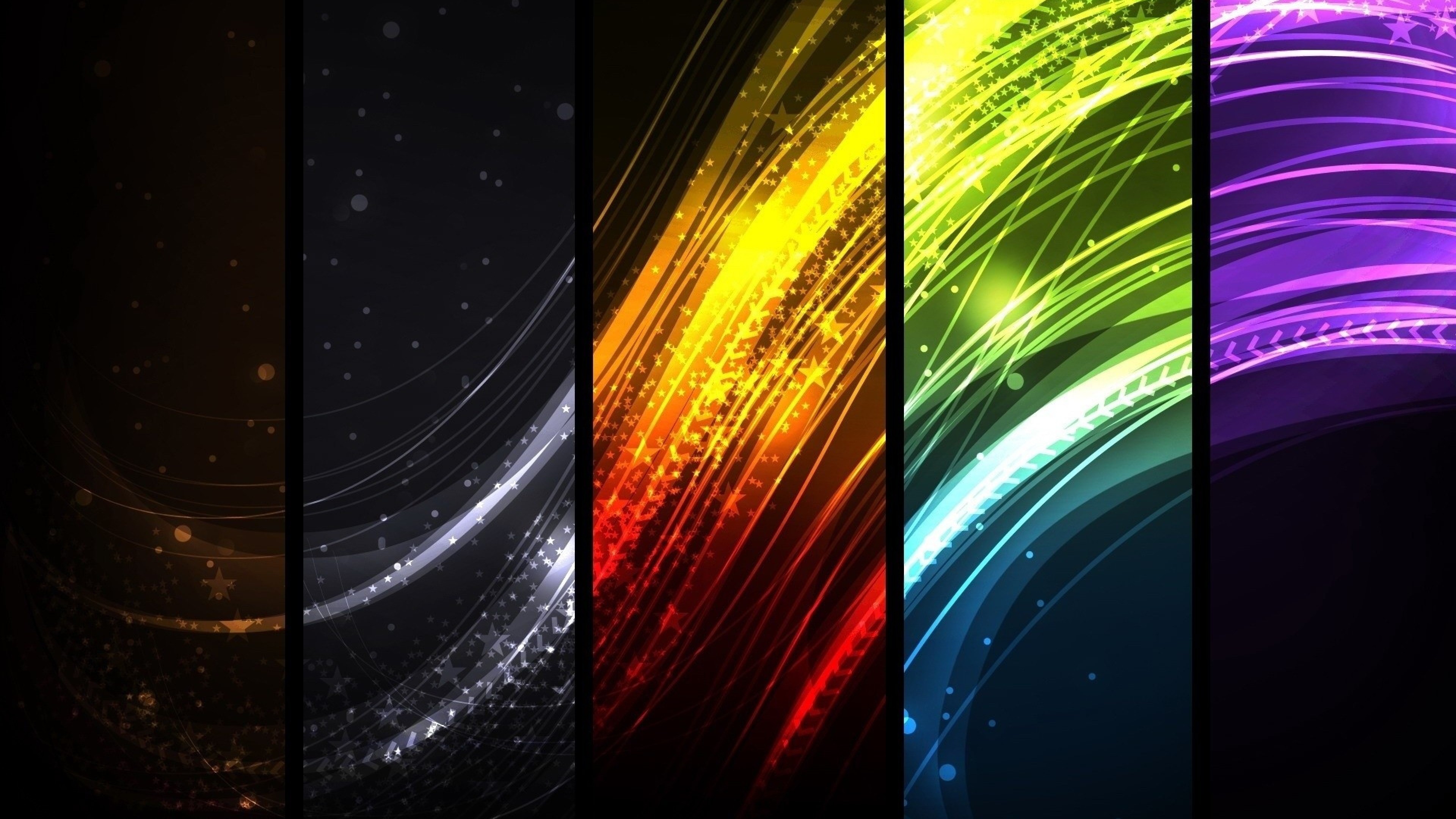 Background 4K Ultra HD. Wallpaper colorful, rays, lines, rectangles