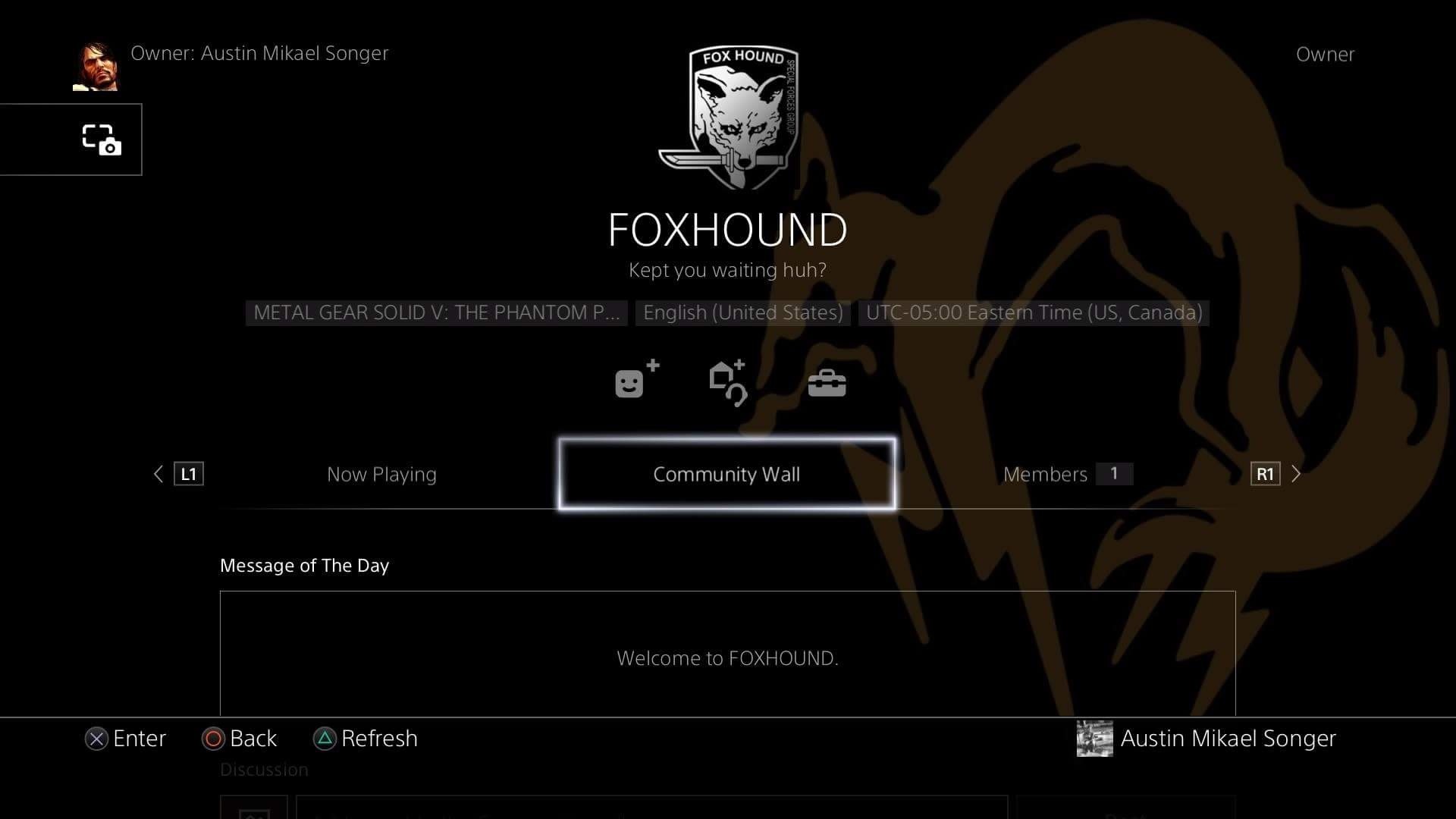 FOXHOUND PS4 Community is now live! Enlist now!