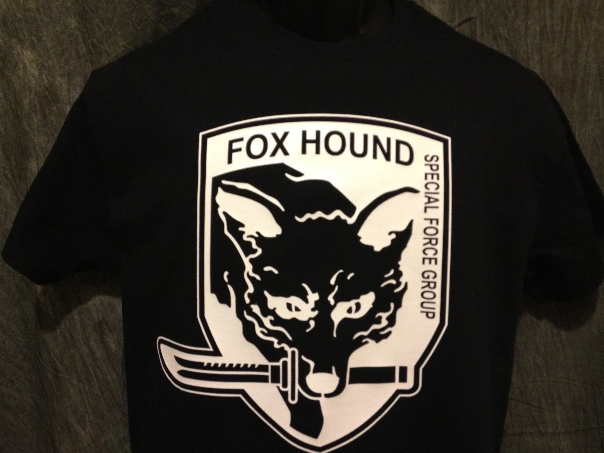 Metal Gear Solid Foxhound Tshirt: Black With White Print – TshirtNow.net – 4