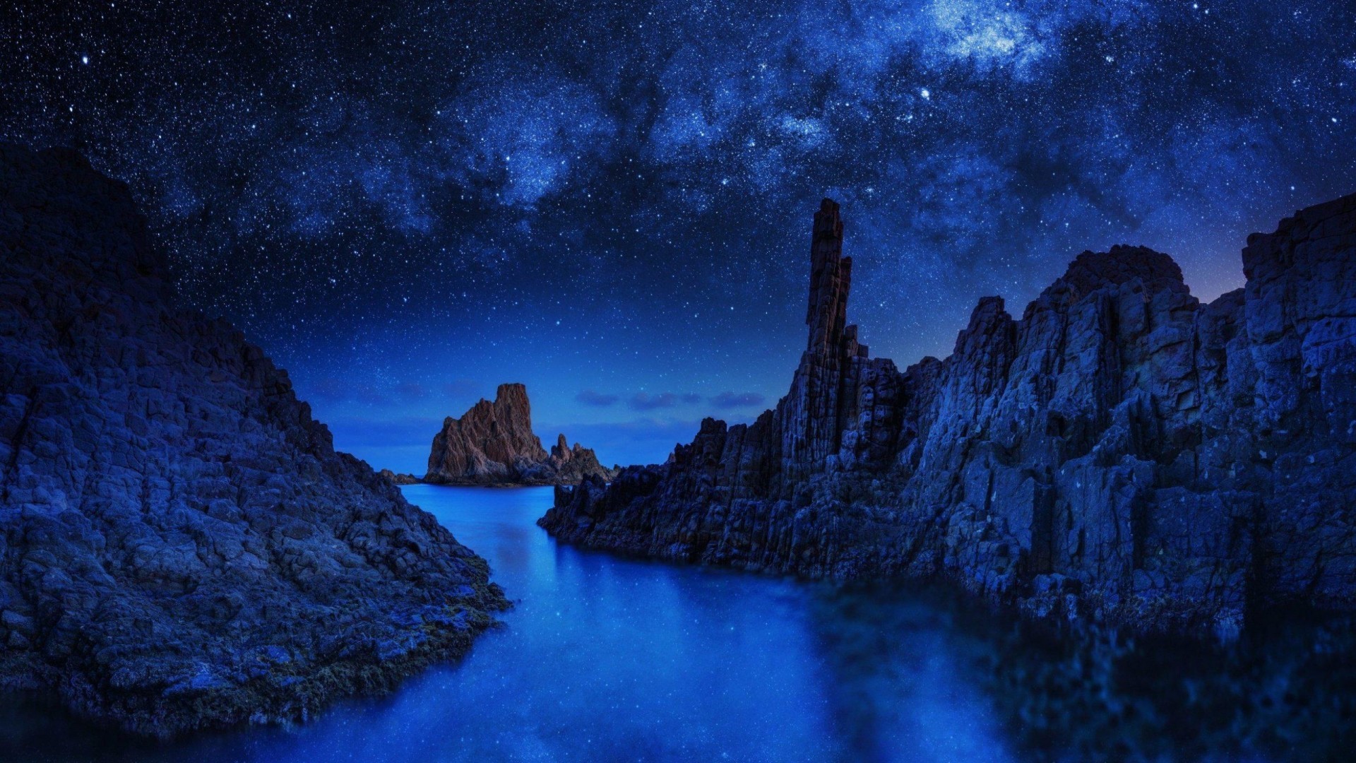 Ocean blue Sea beautiful night wallpaper (1920×1080) Need #iPhone #6S #Plus