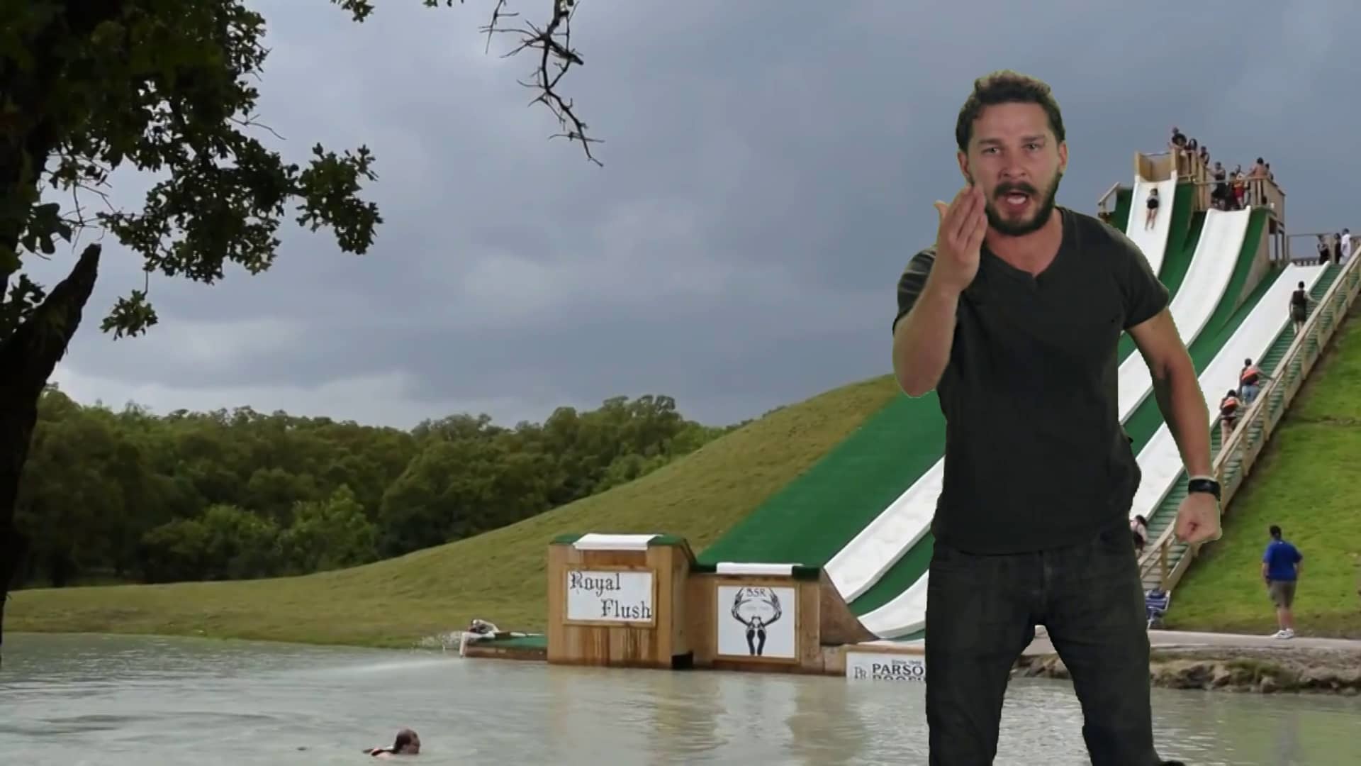 Shia LaBeouf JUST DO IT Water Slide