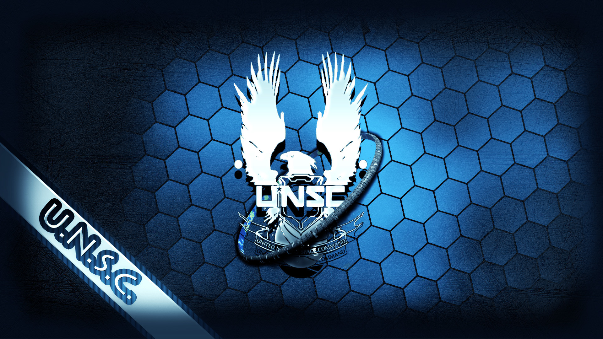 Halo United Nations Space Command Symbol Wallpaper