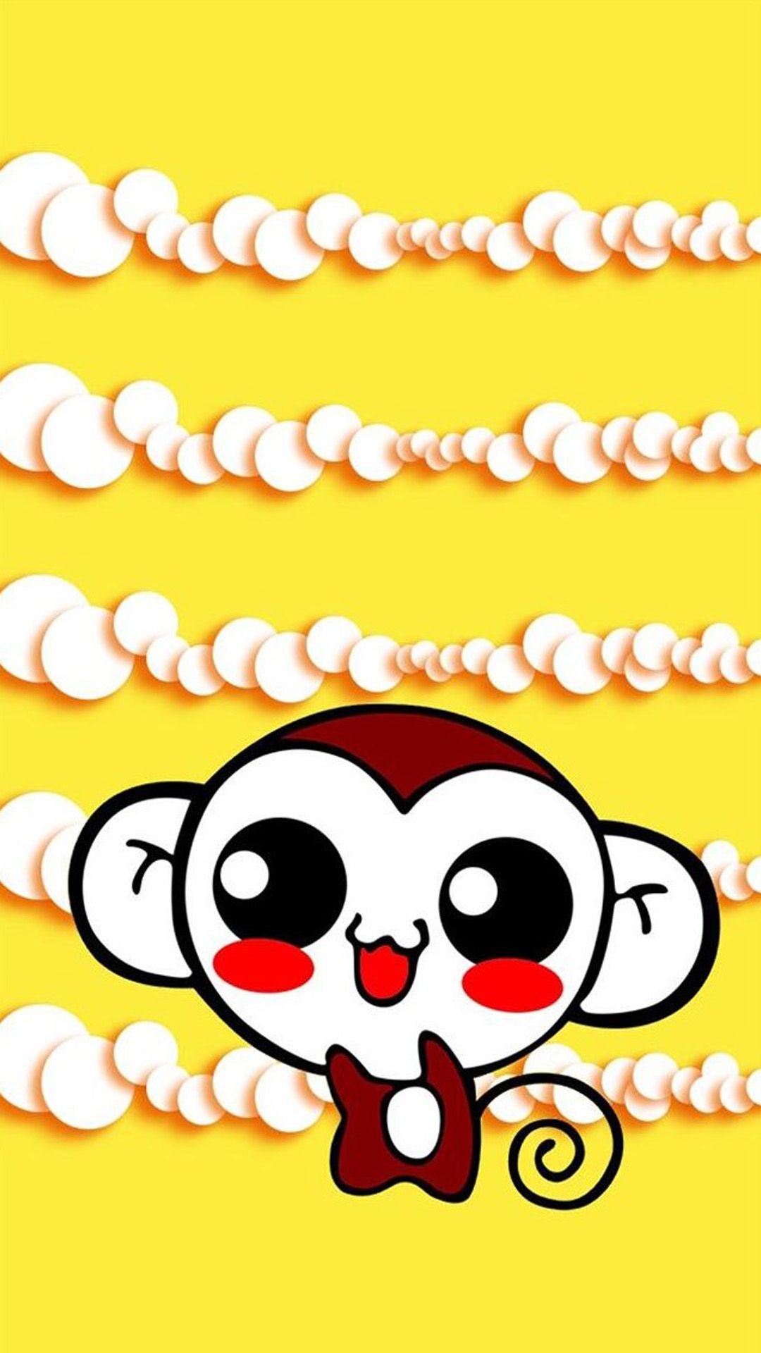 Cute Sweet Hippie Monkey iPhone 6 Wallpaper Download