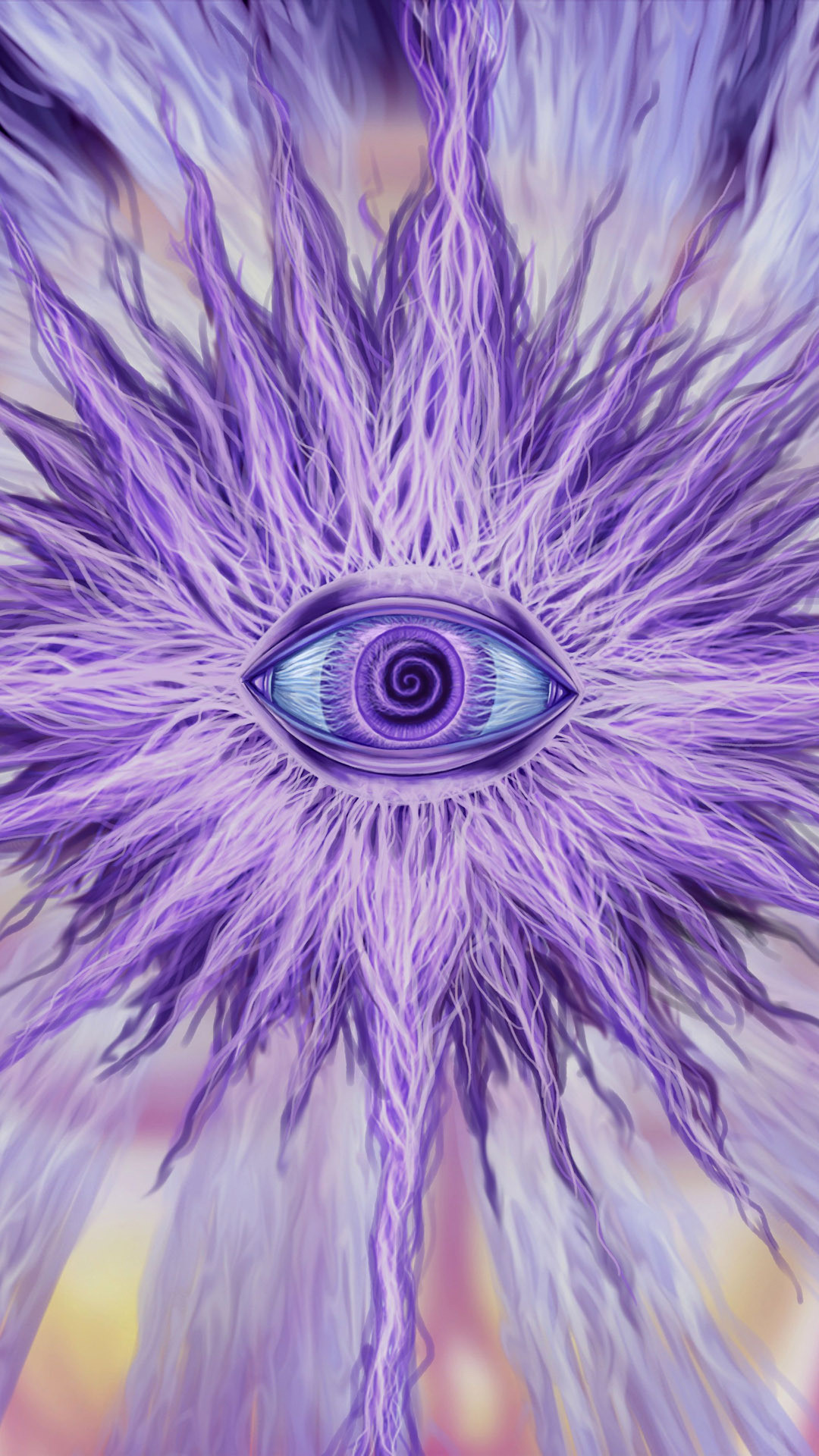 Psychedelic violet eye Mobile Wallpaper 13188